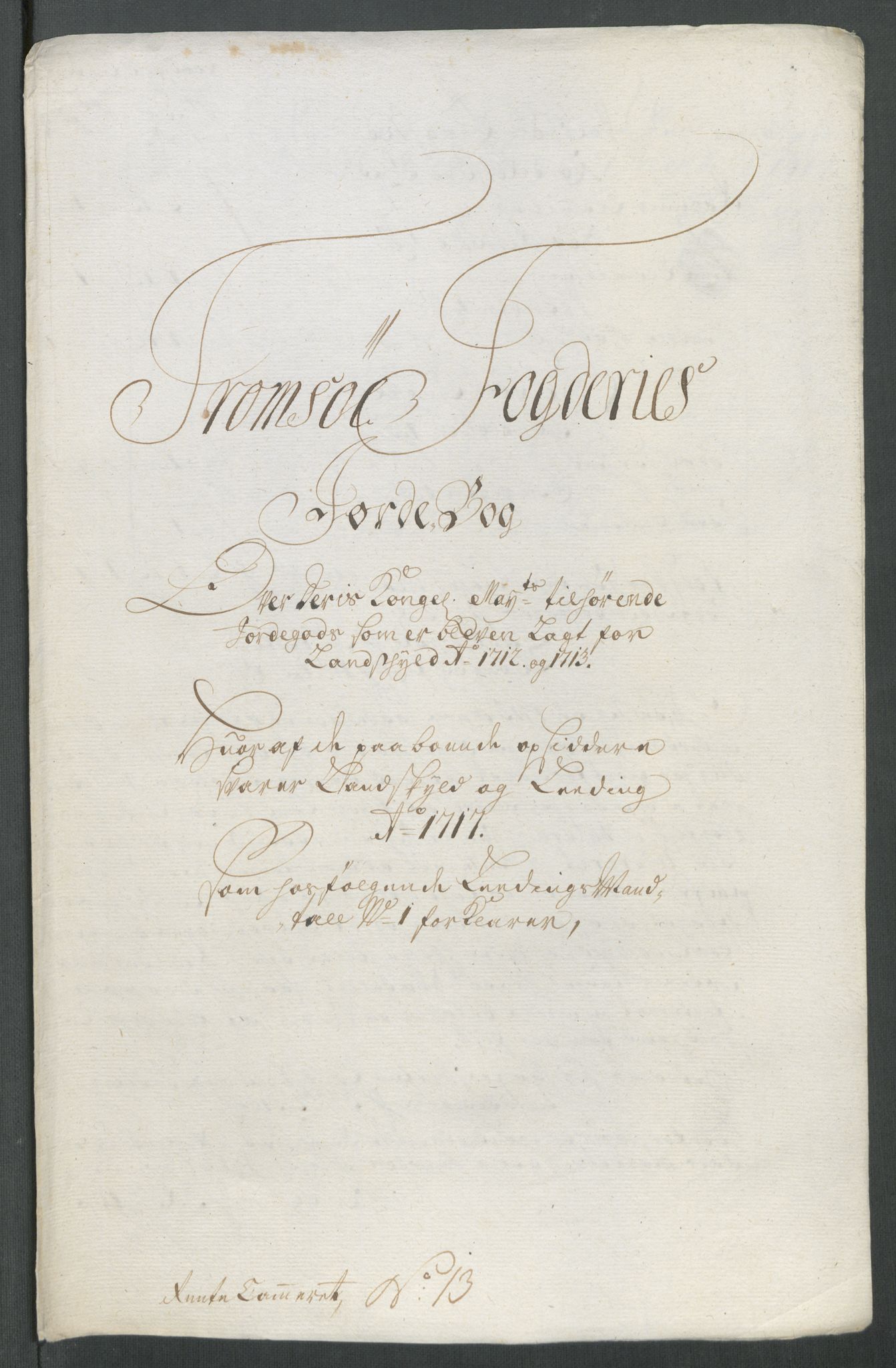 Rentekammeret inntil 1814, Reviderte regnskaper, Fogderegnskap, RA/EA-4092/R68/L4763: Fogderegnskap Senja og Troms, 1717, p. 198