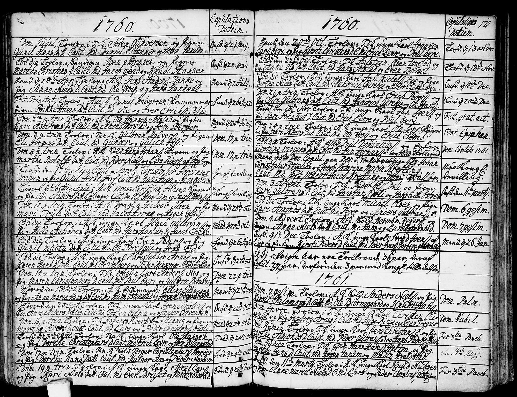 Asker prestekontor Kirkebøker, SAO/A-10256a/F/Fa/L0002: Parish register (official) no. I 2, 1733-1766, p. 175