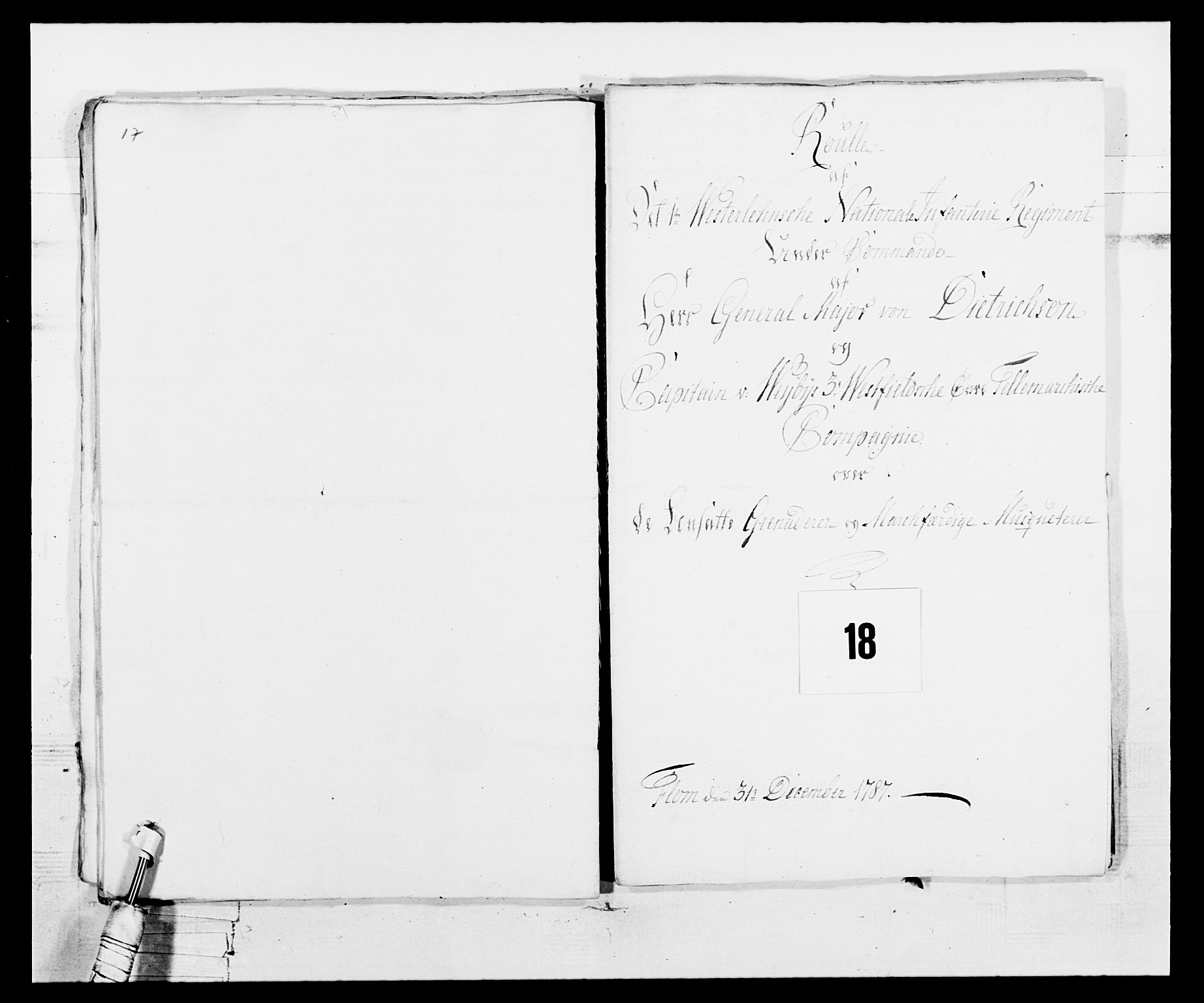 Generalitets- og kommissariatskollegiet, Det kongelige norske kommissariatskollegium, AV/RA-EA-5420/E/Eh/L0103: 1. Vesterlenske nasjonale infanteriregiment, 1782-1789, p. 96