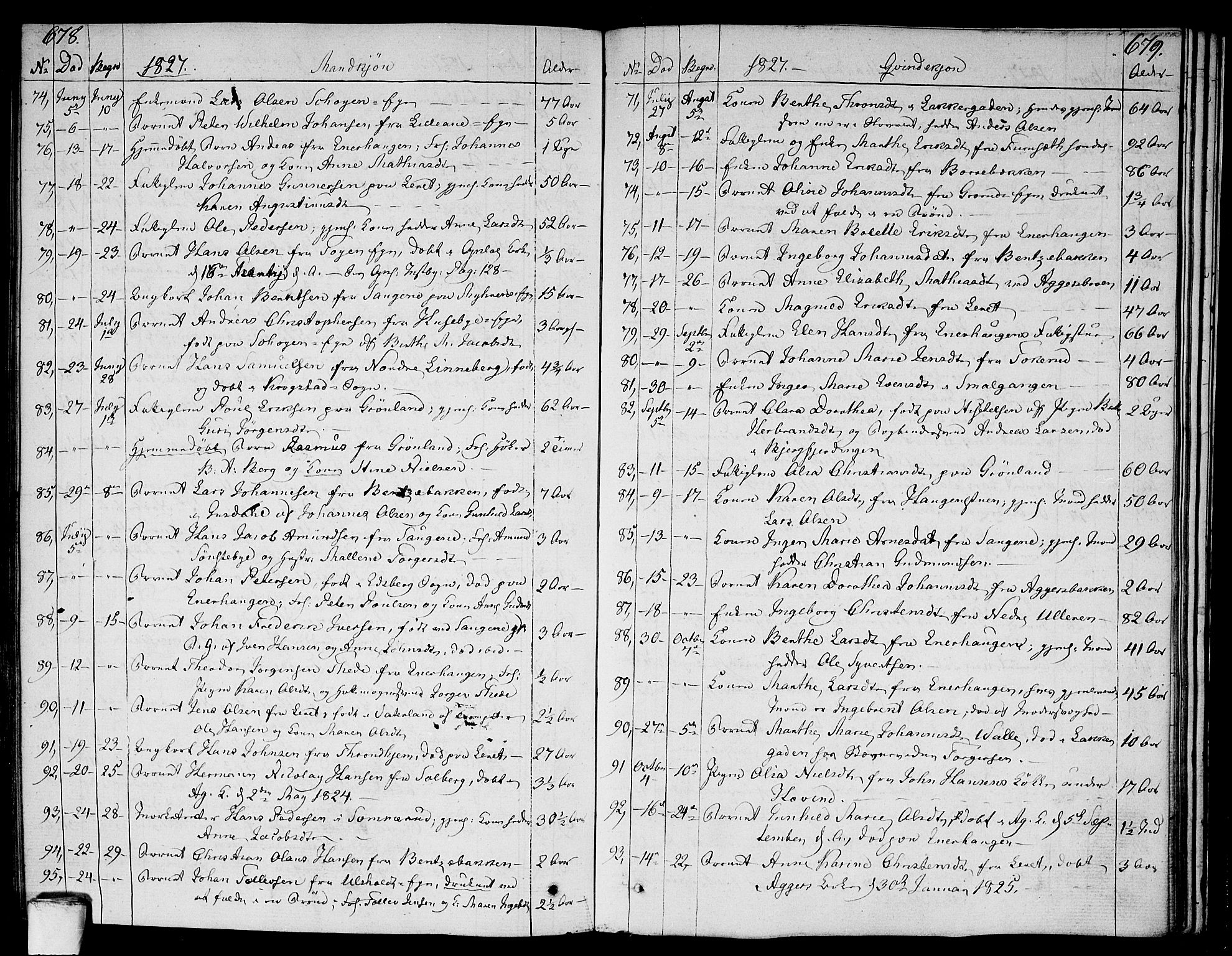 Aker prestekontor kirkebøker, AV/SAO-A-10861/F/L0012: Parish register (official) no. 12, 1819-1828, p. 678-679