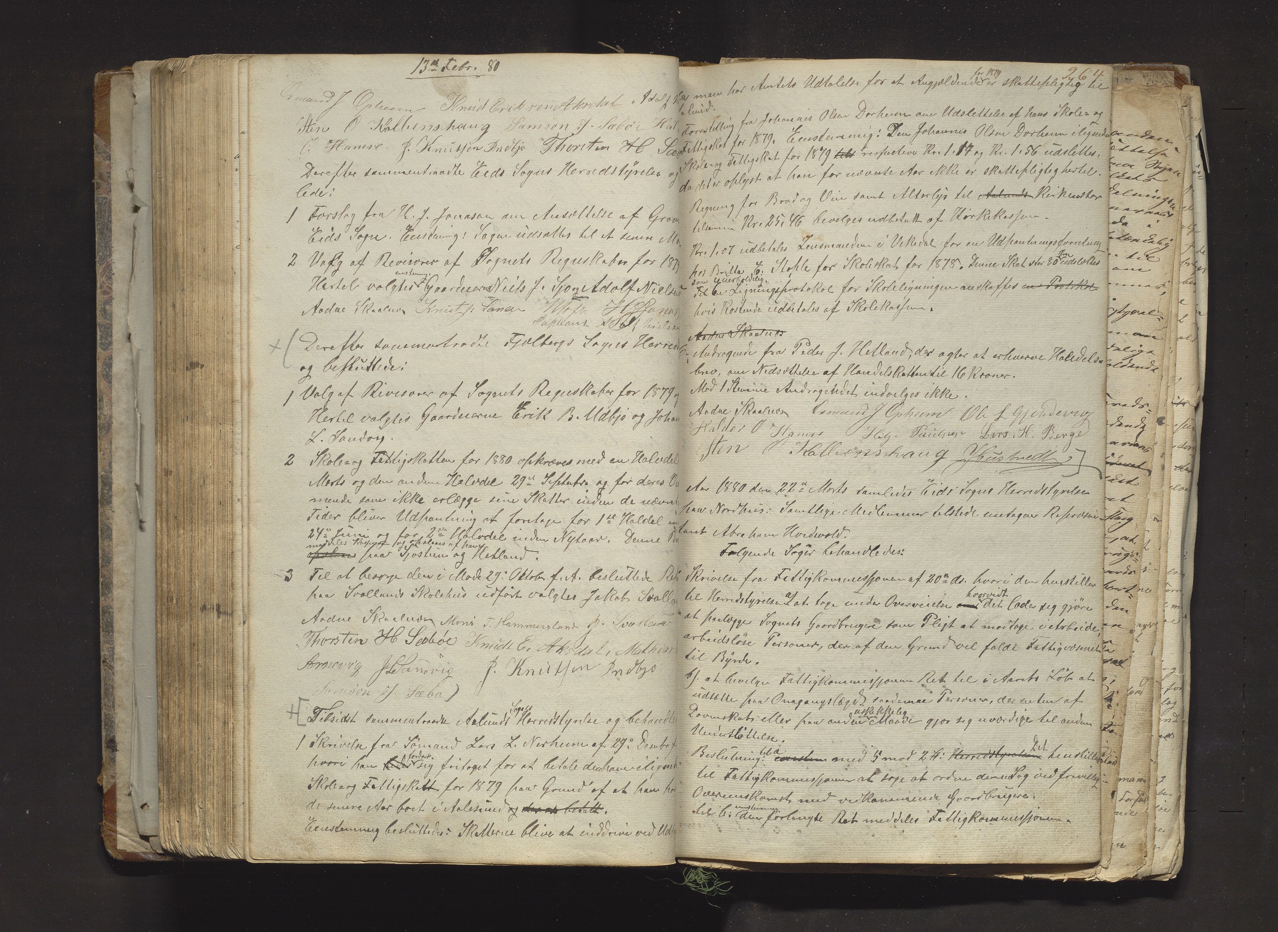 Fjelberg kommune. Formannskapet, IKAH/1213-021/A/Aa/L0001: Møtebok for formannskapet, heradstyret og soknestyra i Fjelberg, Ølen, Vikebygd og Eid, 1838-1881, p. 264