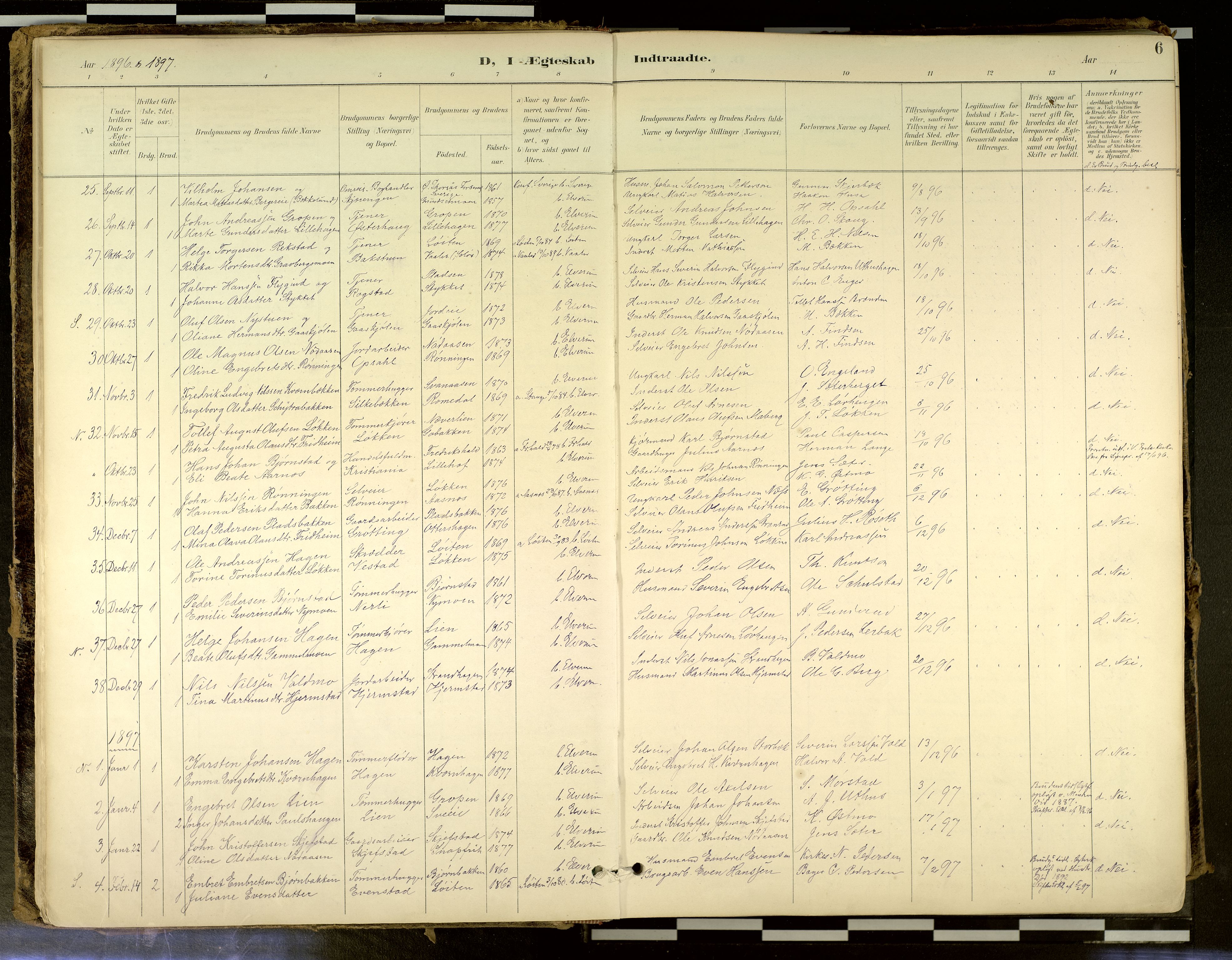 Elverum prestekontor, SAH/PREST-044/H/Ha/Haa/L0018: Parish register (official) no. 18, 1894-1914, p. 6