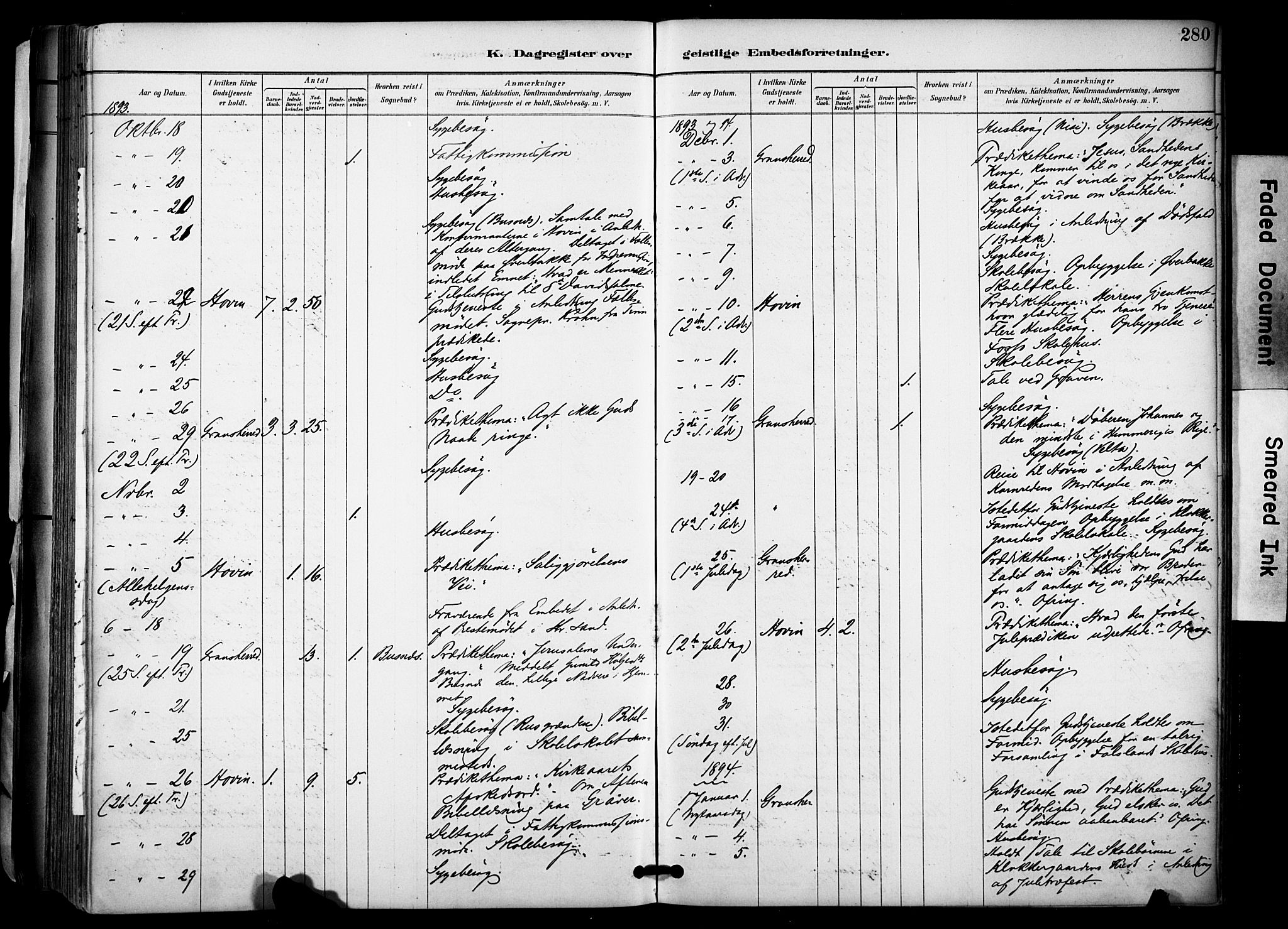 Gransherad kirkebøker, SAKO/A-267/F/Fa/L0005: Parish register (official) no. I 5, 1887-1916, p. 280