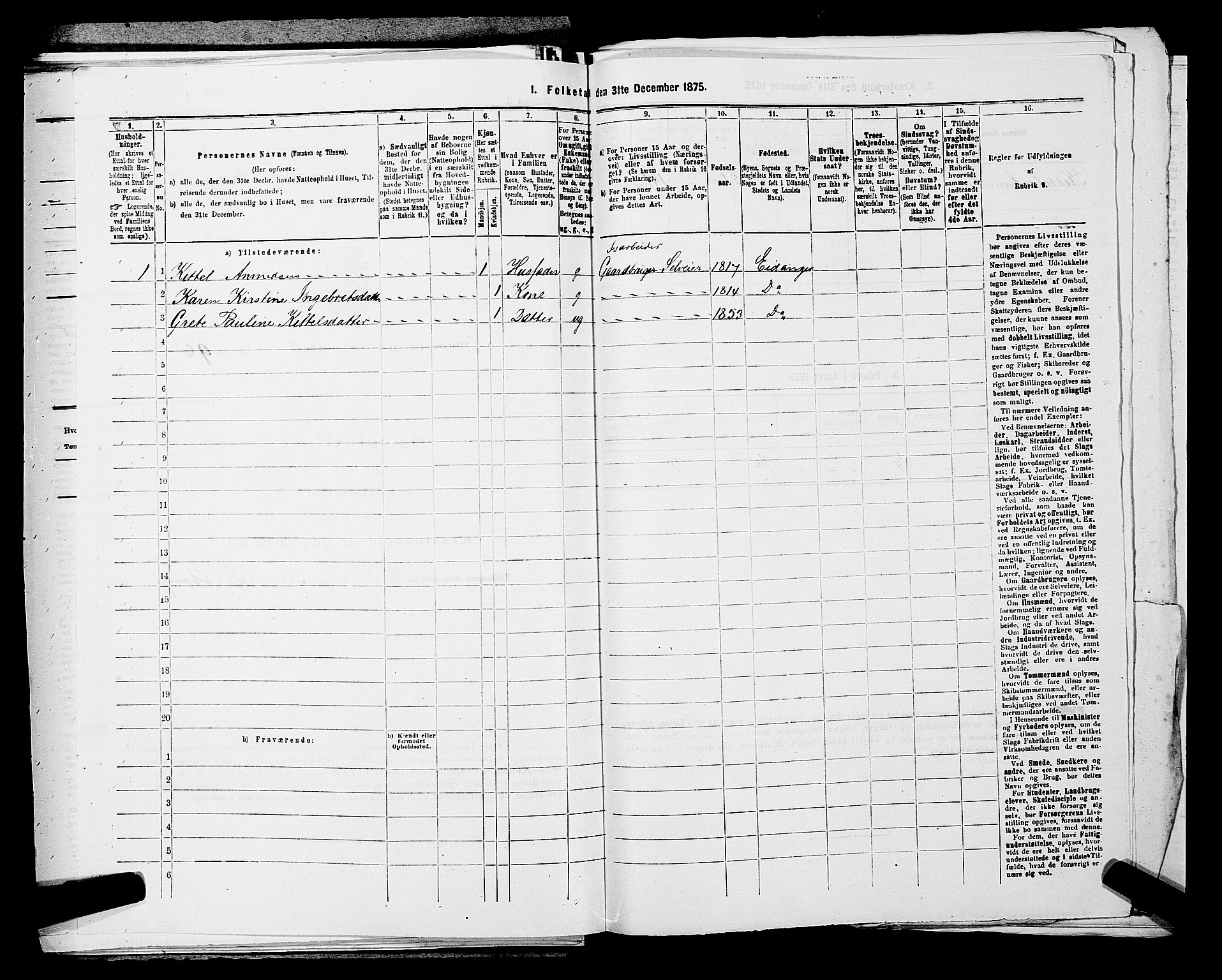 SAKO, 1875 census for 0813P Eidanger, 1875, p. 675