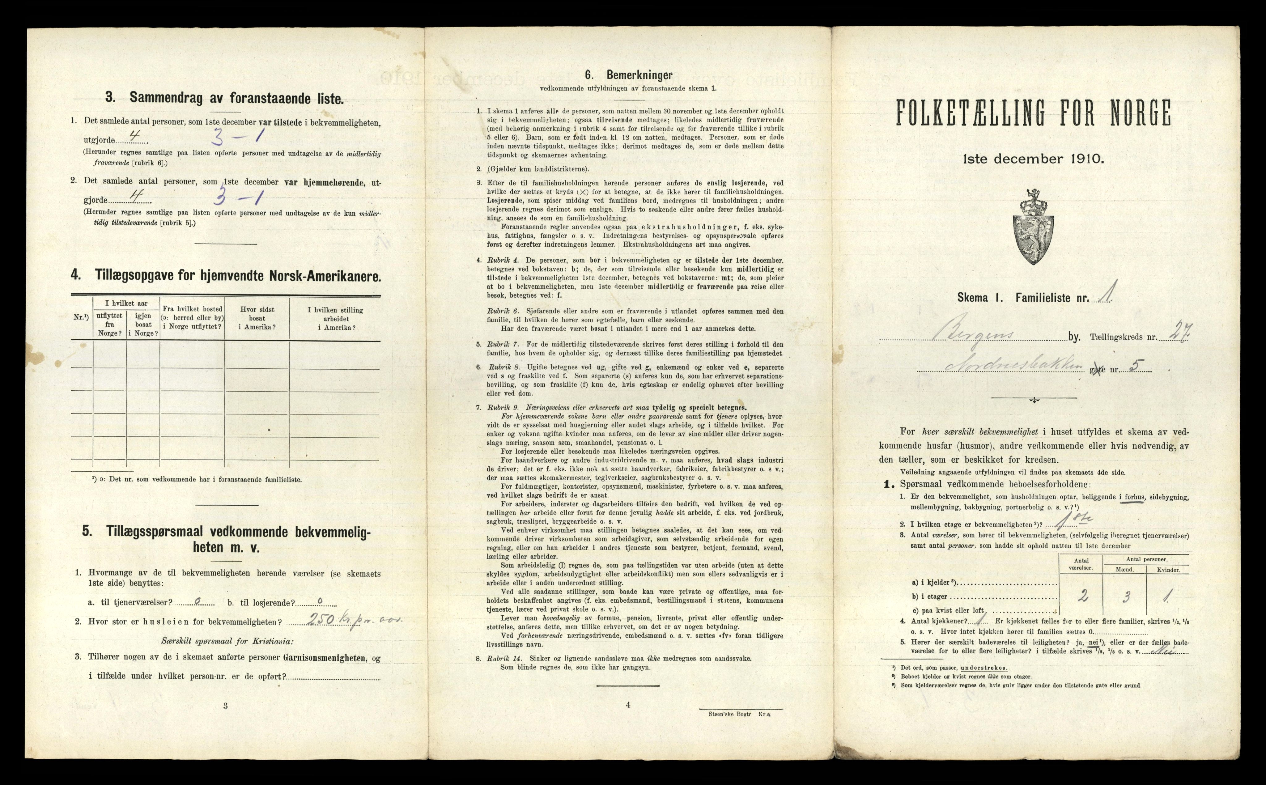 RA, 1910 census for Bergen, 1910, p. 8685