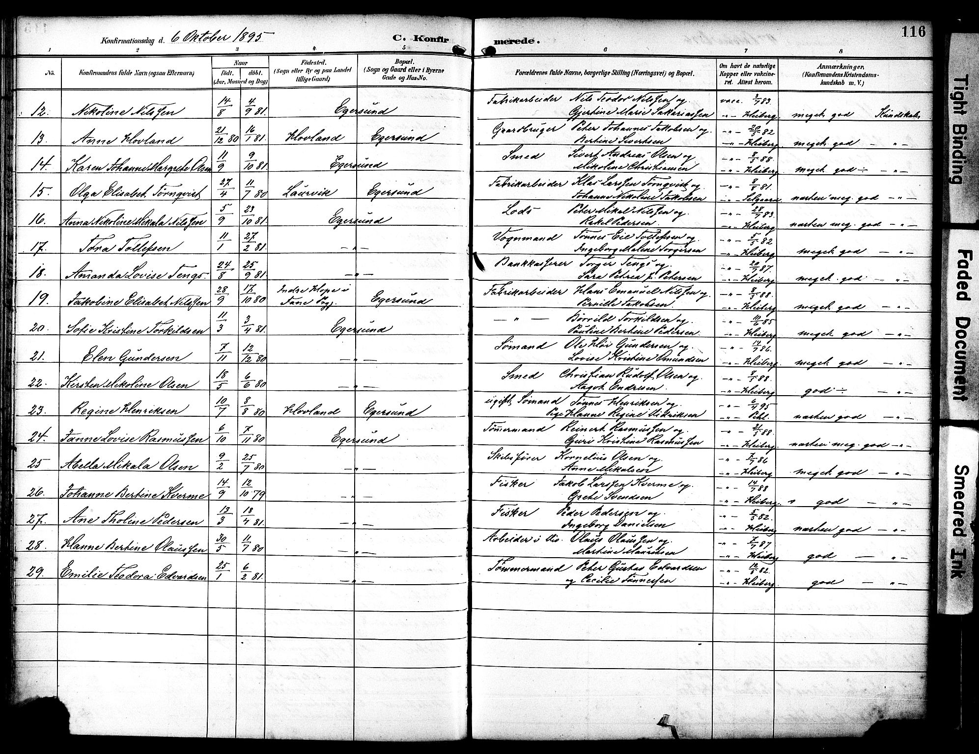 Eigersund sokneprestkontor, AV/SAST-A-101807/S08/L0019: Parish register (official) no. A 18, 1892-1905, p. 116