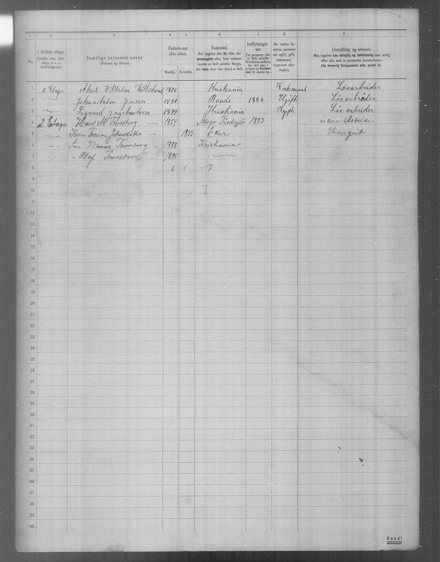 OBA, Municipal Census 1904 for Kristiania, 1904, p. 18625