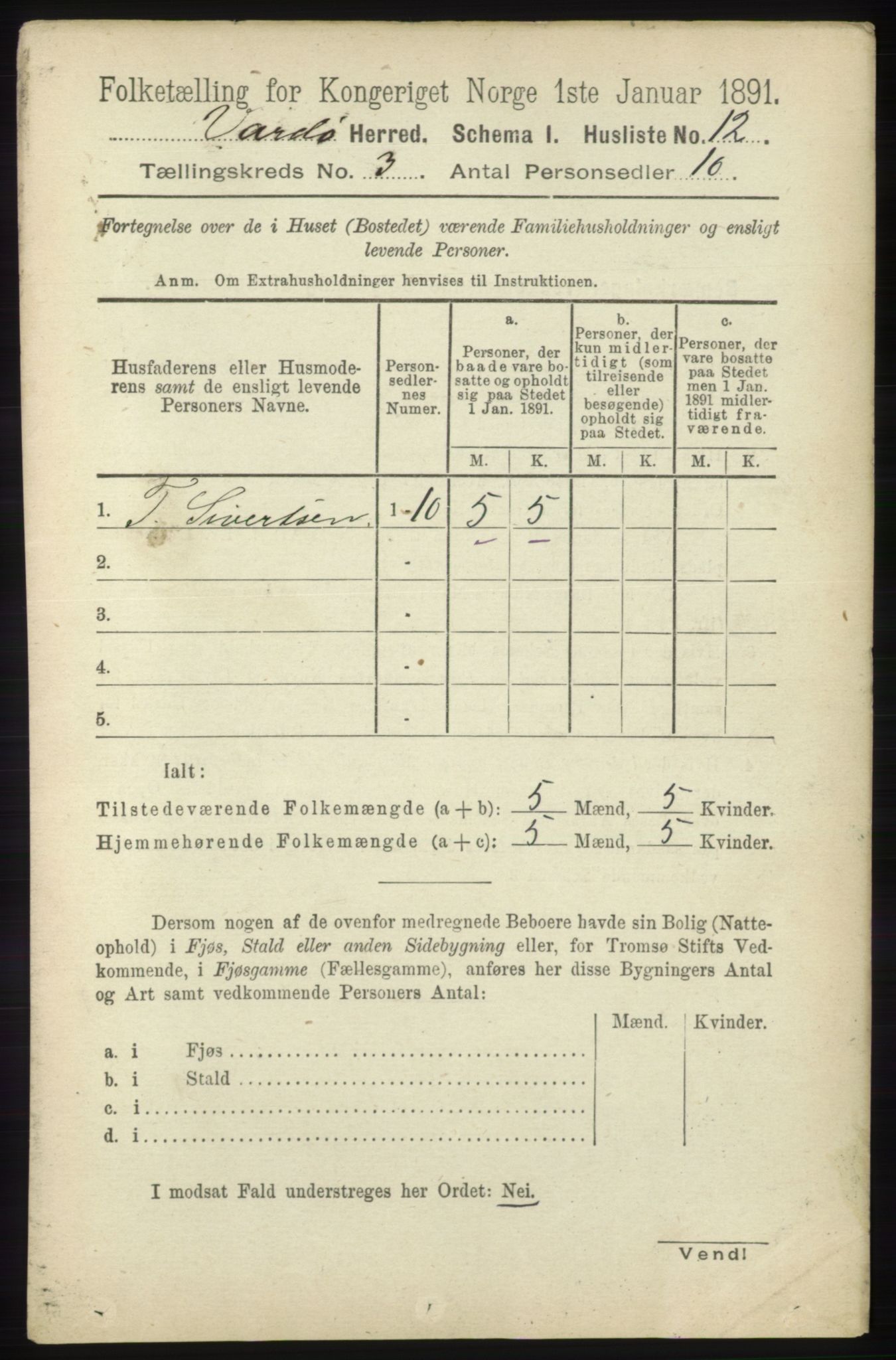 RA, 1891 census for 2028 Vardø, 1891, p. 792