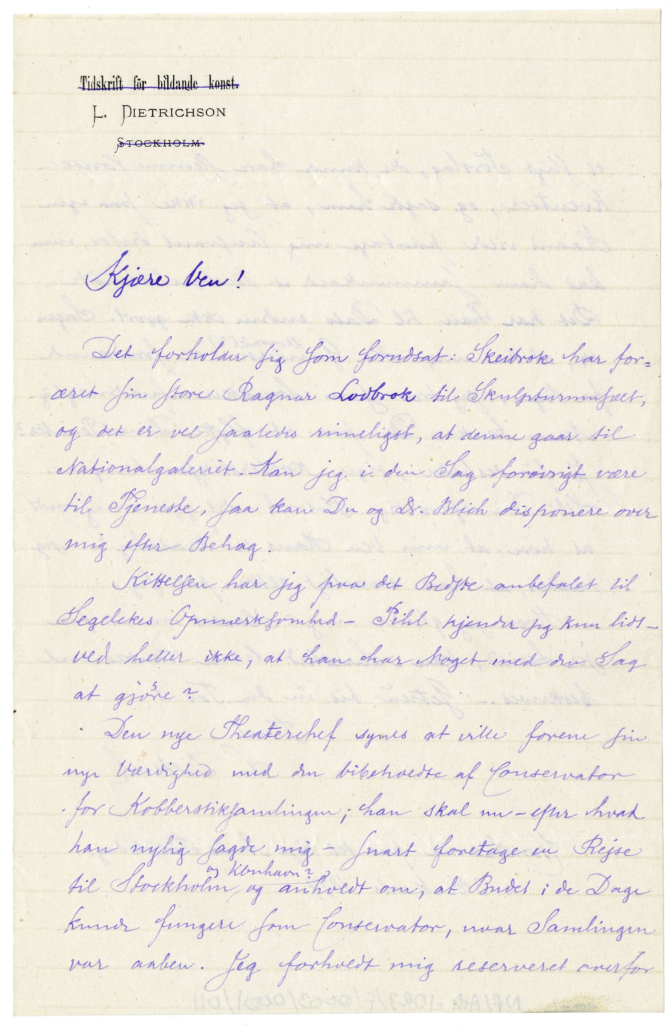 Diderik Maria Aalls brevsamling, NF/Ark-1023/F/L0003: D.M. Aalls brevsamling. D - G, 1797-1889, p. 20