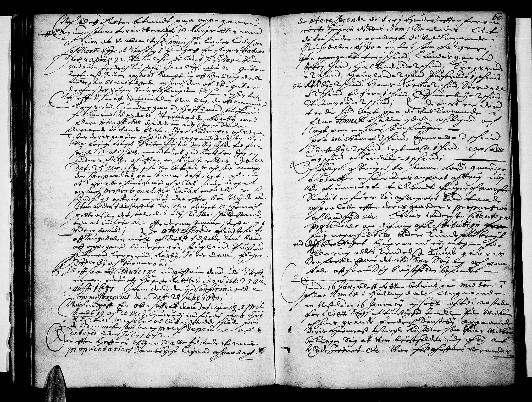 Ringerike og Hallingdal sorenskriveri, SAKO/A-81/F/Fa/Faa/L0016: Tingbok, 1682, p. 60
