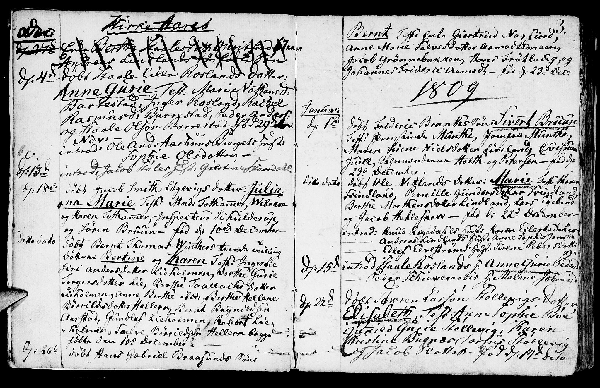 Sokndal sokneprestkontor, SAST/A-101808: Parish register (official) no. A 5, 1806-1826, p. 3
