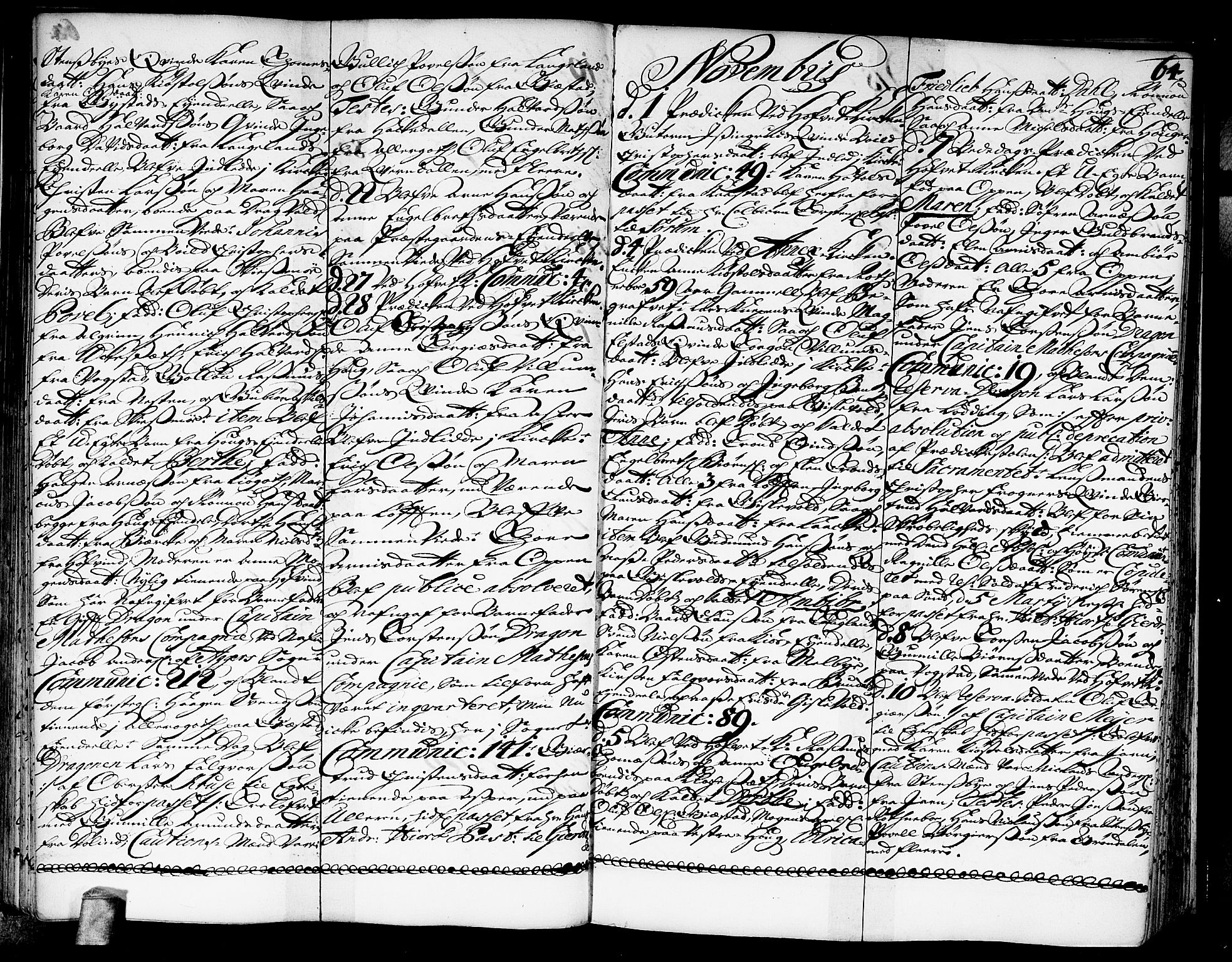 Ullensaker prestekontor Kirkebøker, AV/SAO-A-10236a/F/Fa/L0003: Parish register (official) no. I 3, 1711-1720, p. 64