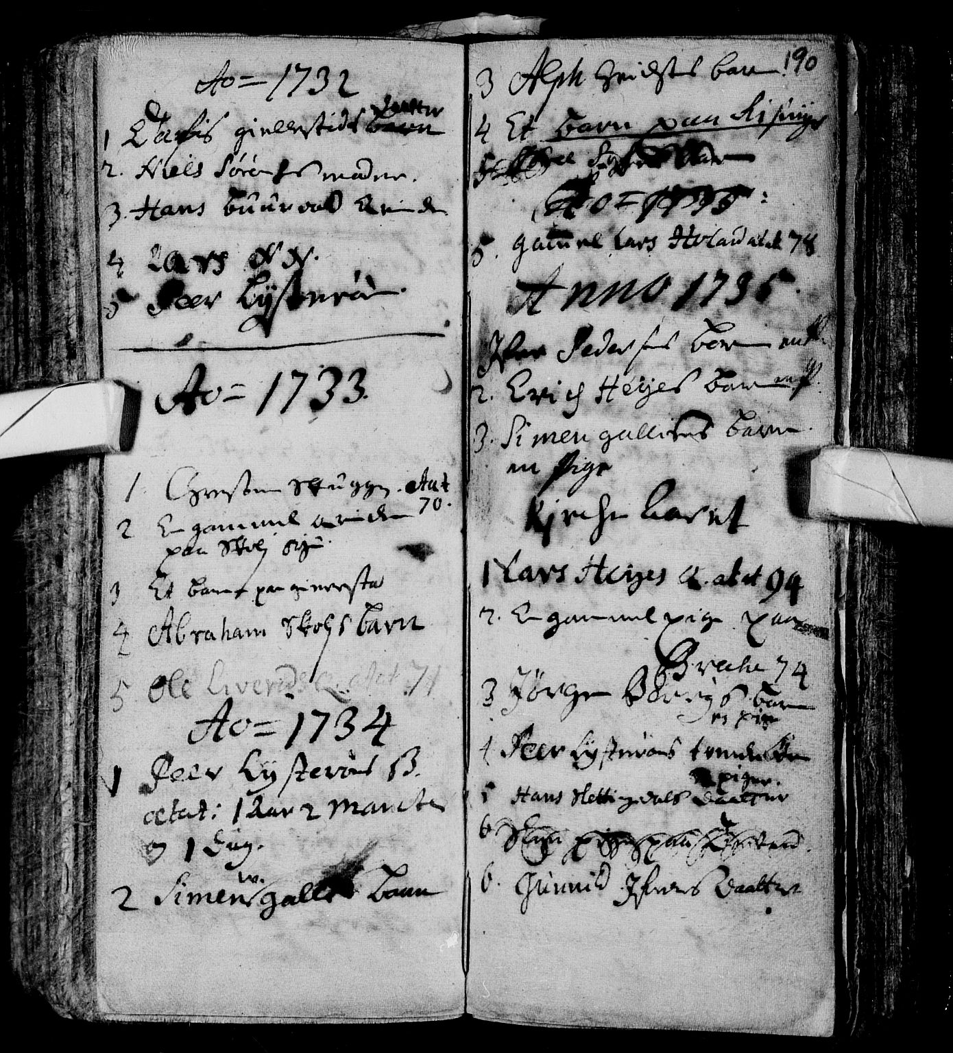 Andebu kirkebøker, SAKO/A-336/F/Fa/L0001: Parish register (official) no. 1 /2, 1623-1738, p. 190