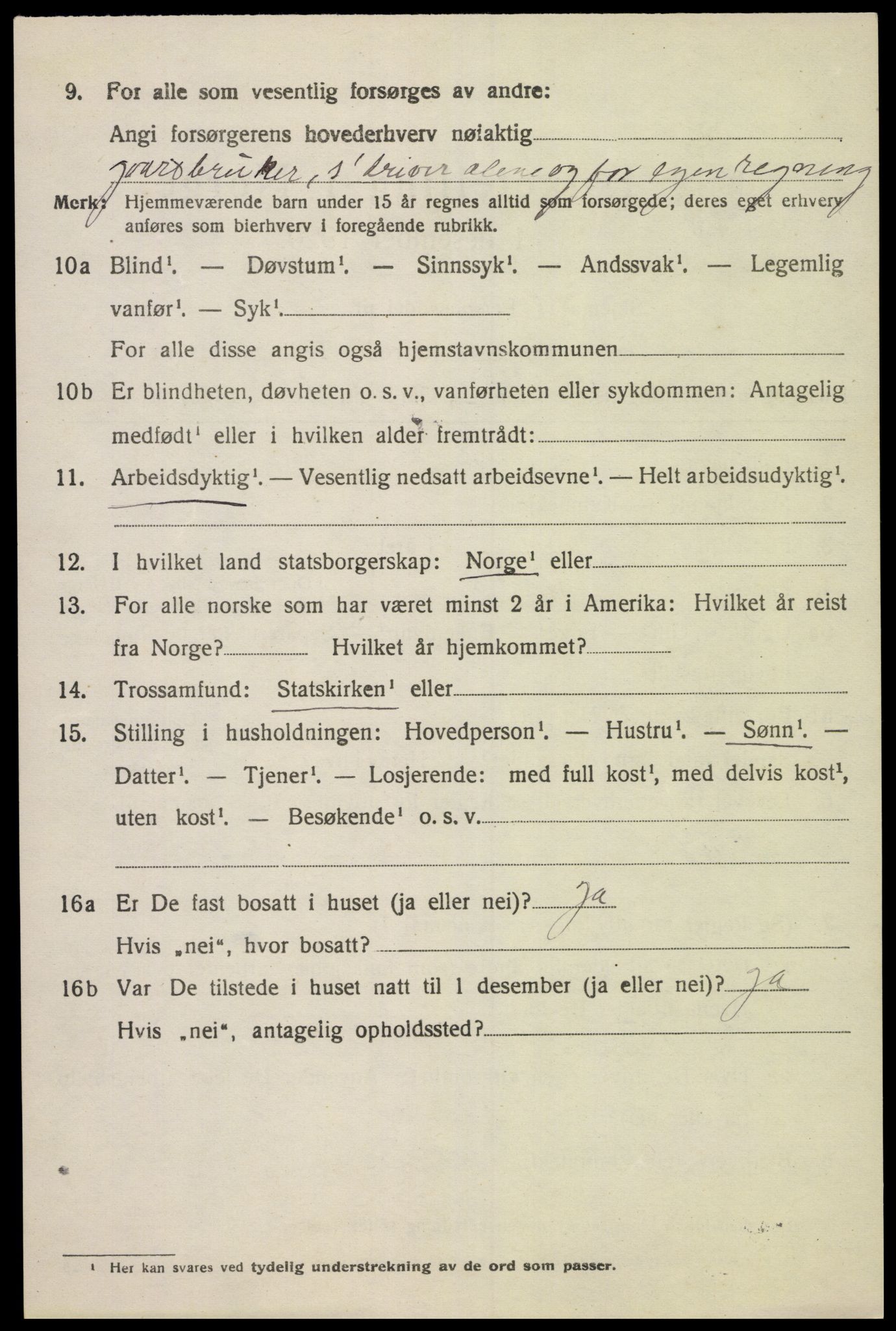 SAK, 1920 census for Finsland, 1920, p. 1589