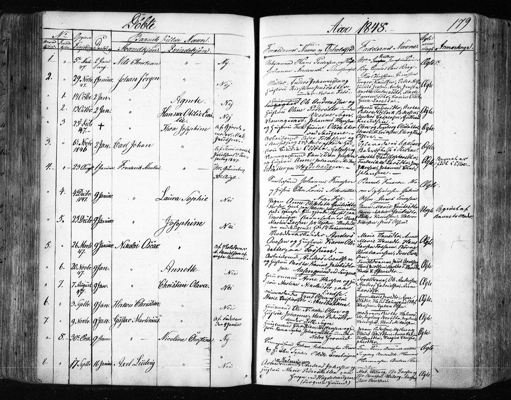 Aker prestekontor kirkebøker, SAO/A-10861/F/L0019: Parish register (official) no. 19, 1842-1852, p. 179