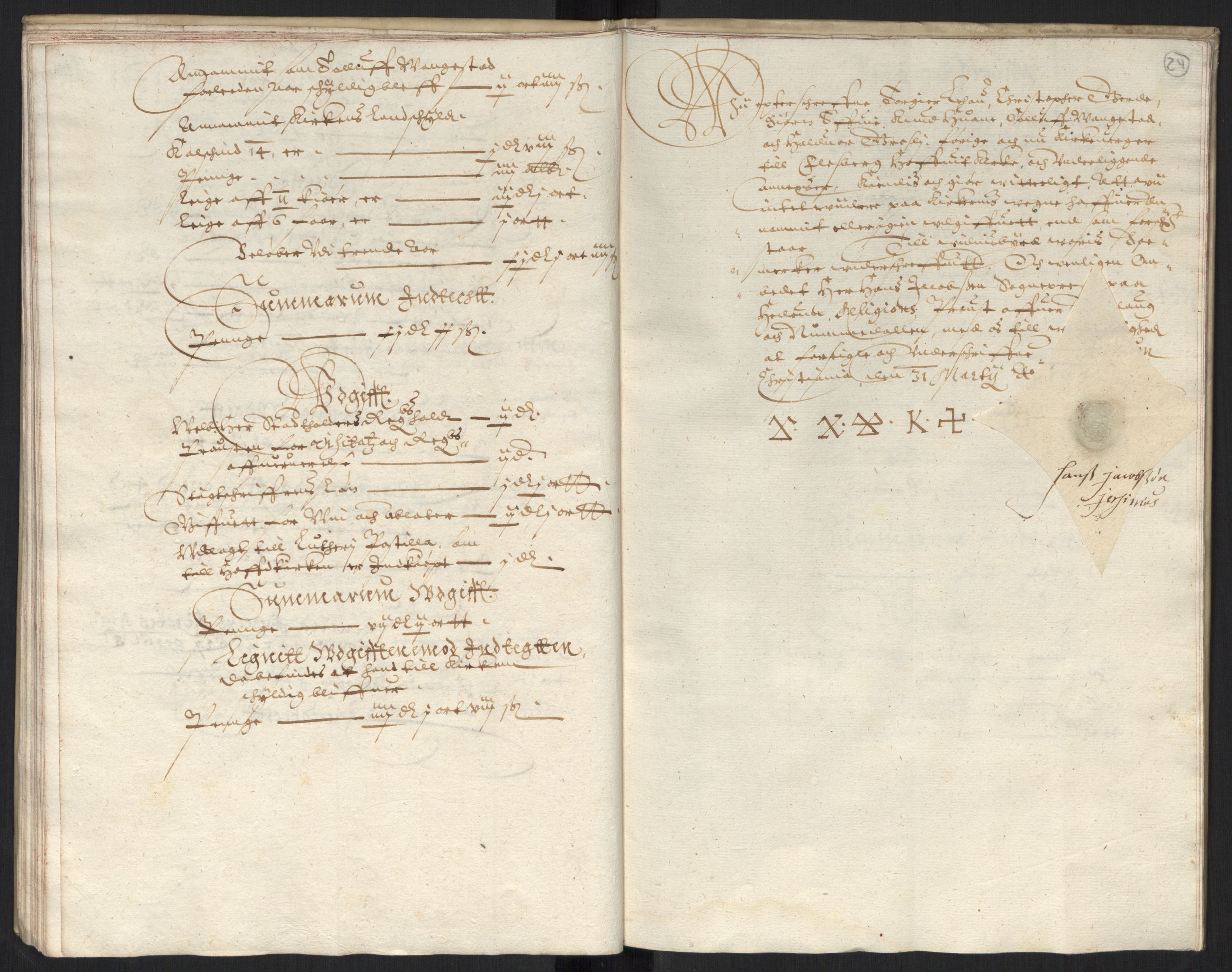 Rentekammeret inntil 1814, Reviderte regnskaper, Kirkeregnskap, AV/RA-EA-4067/Ra/L0004/0004: Kirkeregnskap / Noen resterende kirkeregnskaper for Oslo stift i Jens Juels tid, 1615-1628, p. 23b-24a