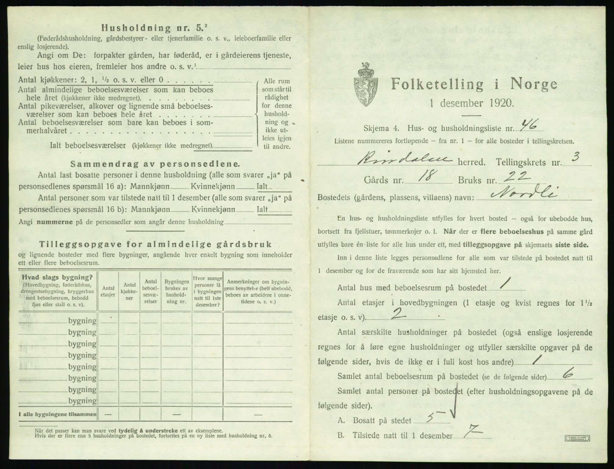 SAT, 1920 census for Rindal, 1920, p. 278