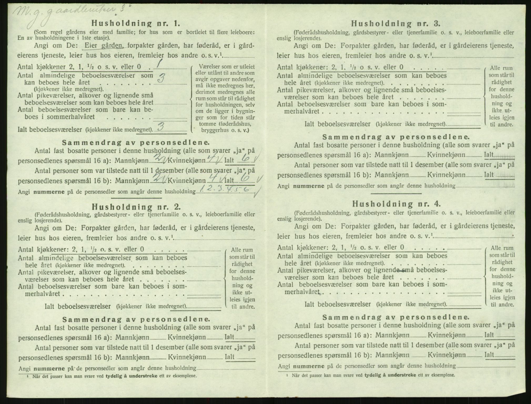 SAK, 1920 census for Bygland, 1920, p. 762