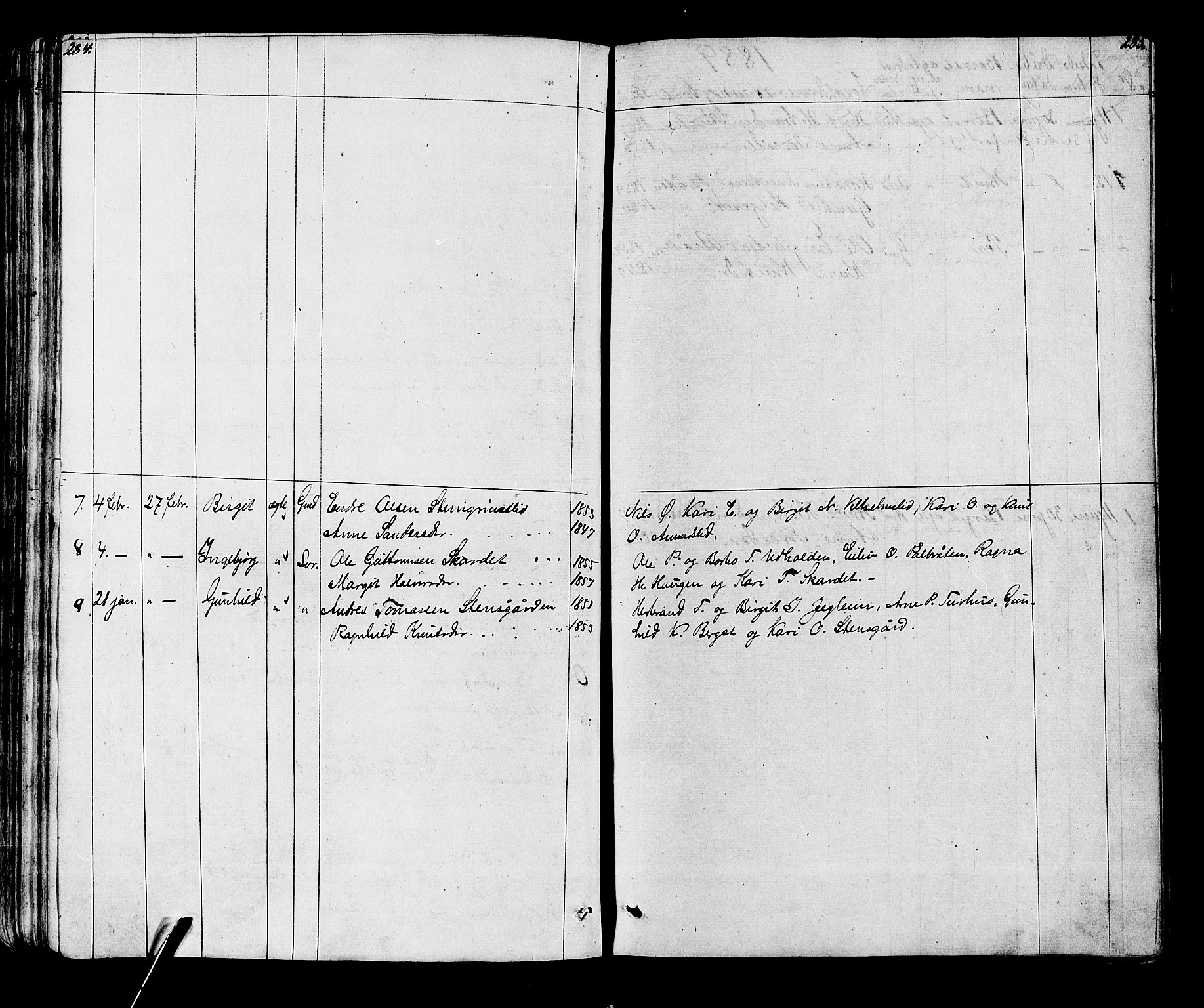Gol kirkebøker, SAKO/A-226/G/Ga/L0002: Parish register (copy) no. I 2, 1860-1887, p. 284-285