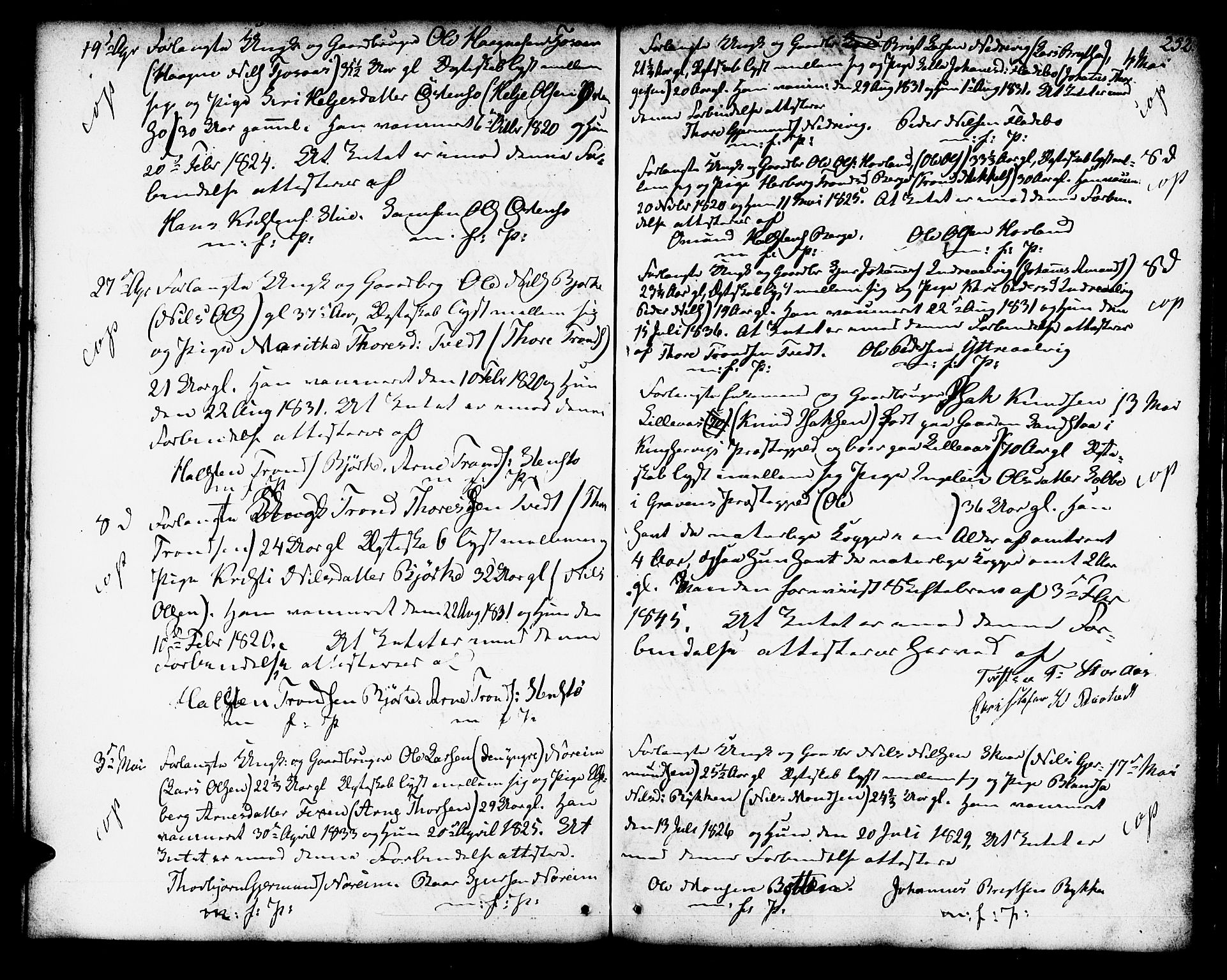 Kvam sokneprestembete, SAB/A-76201/H/Haa: Parish register (official) no. A 5, 1796-1832, p. 252