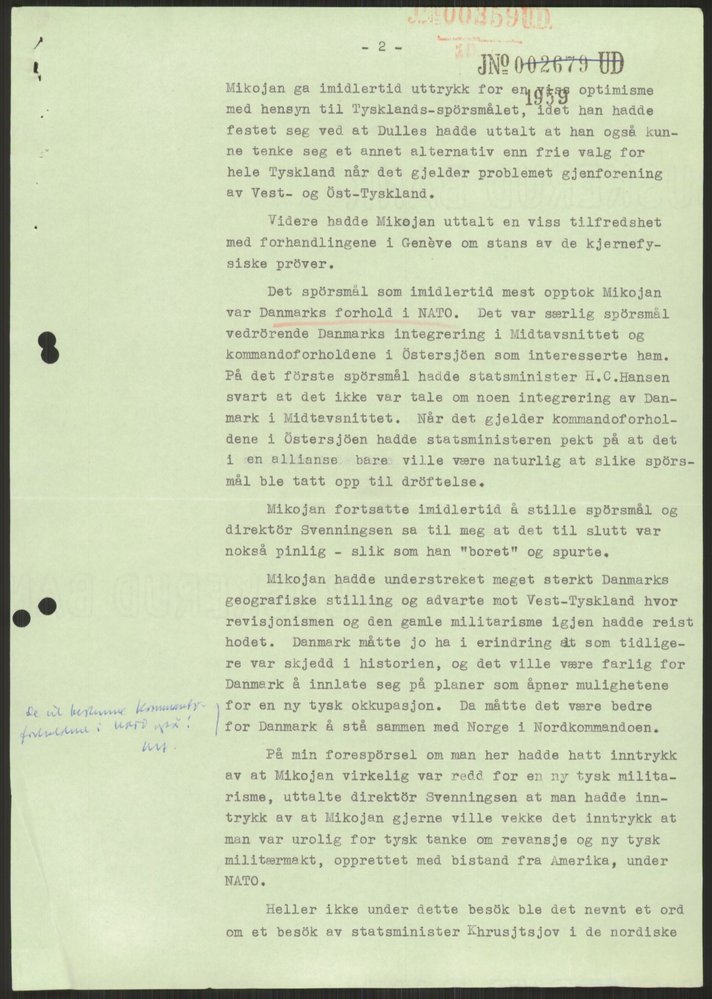 Utenriksdepartementet, RA/S-2259, 1951-1959, p. 161