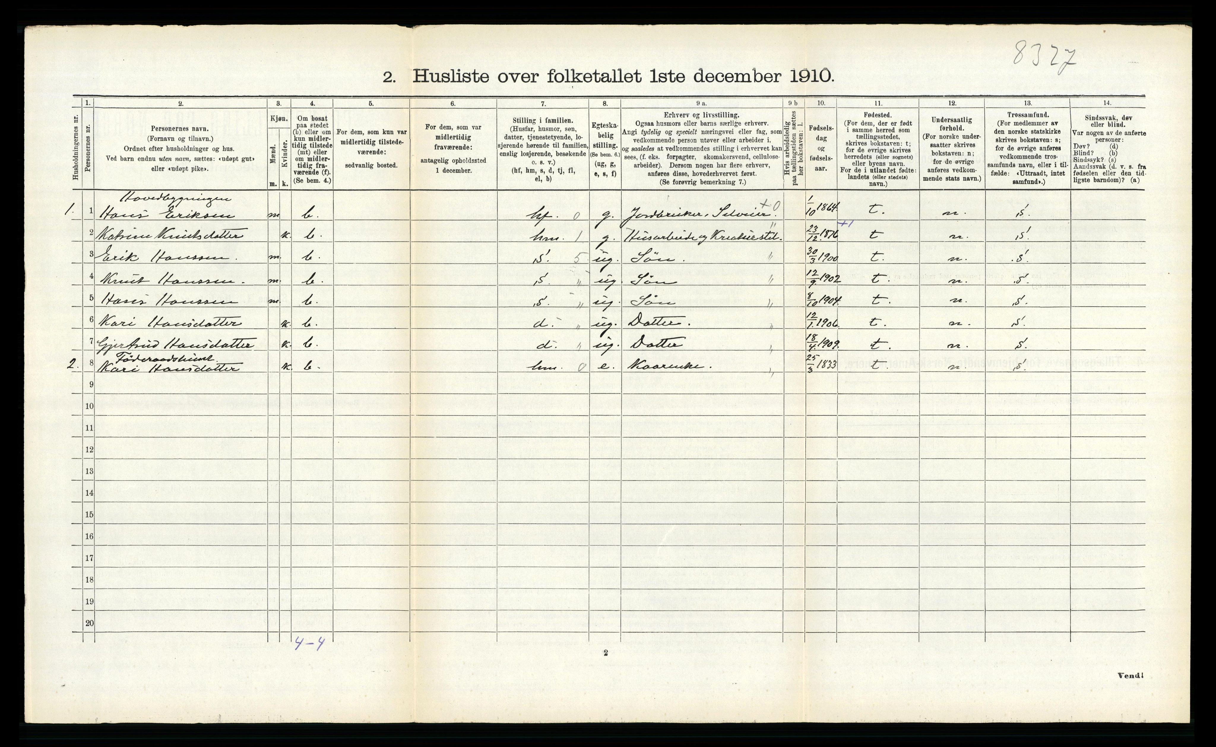 RA, 1910 census for Leikanger, 1910, p. 177