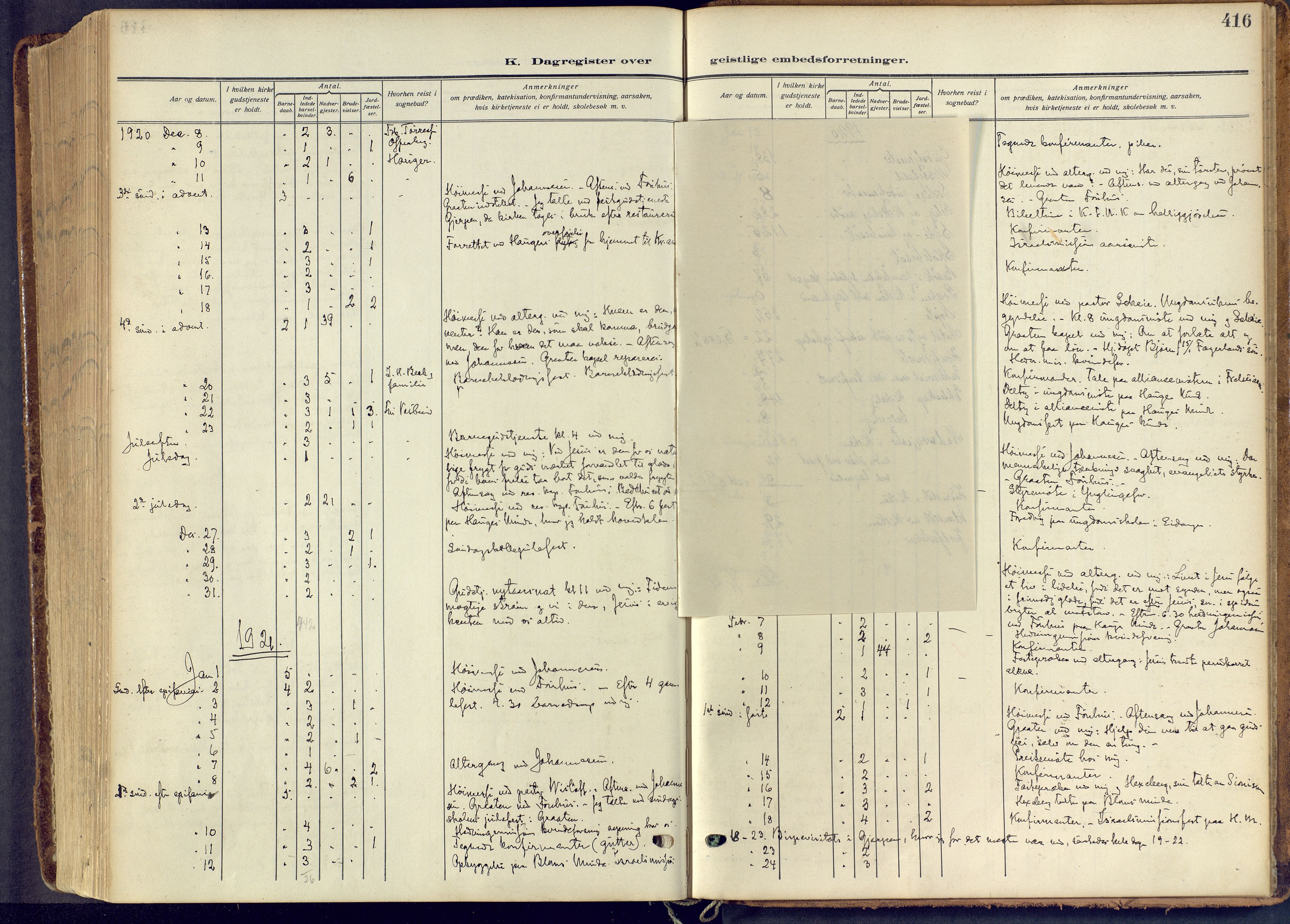 Skien kirkebøker, AV/SAKO-A-302/F/Fa/L0013: Parish register (official) no. 13, 1915-1921, p. 416