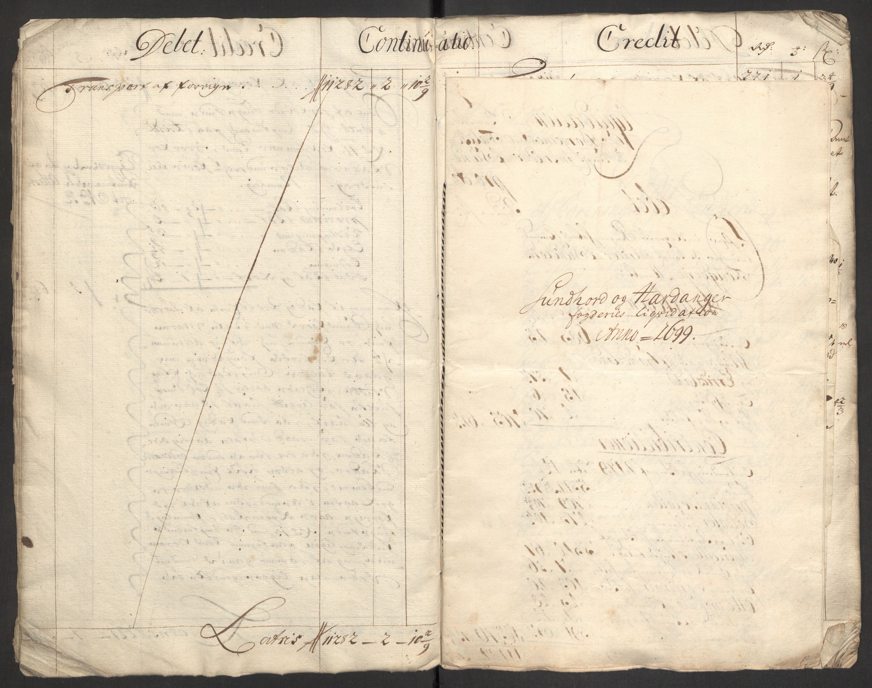 Rentekammeret inntil 1814, Reviderte regnskaper, Fogderegnskap, AV/RA-EA-4092/R48/L2978: Fogderegnskap Sunnhordland og Hardanger, 1699, p. 11