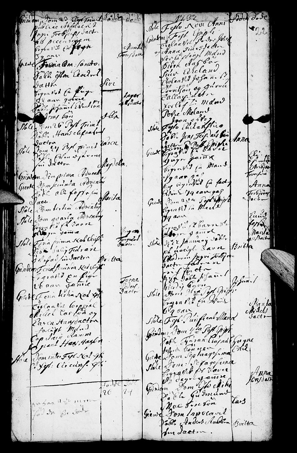 Etne sokneprestembete, SAB/A-75001/H/Haa: Parish register (official) no. A 2, 1725-1755, p. 22