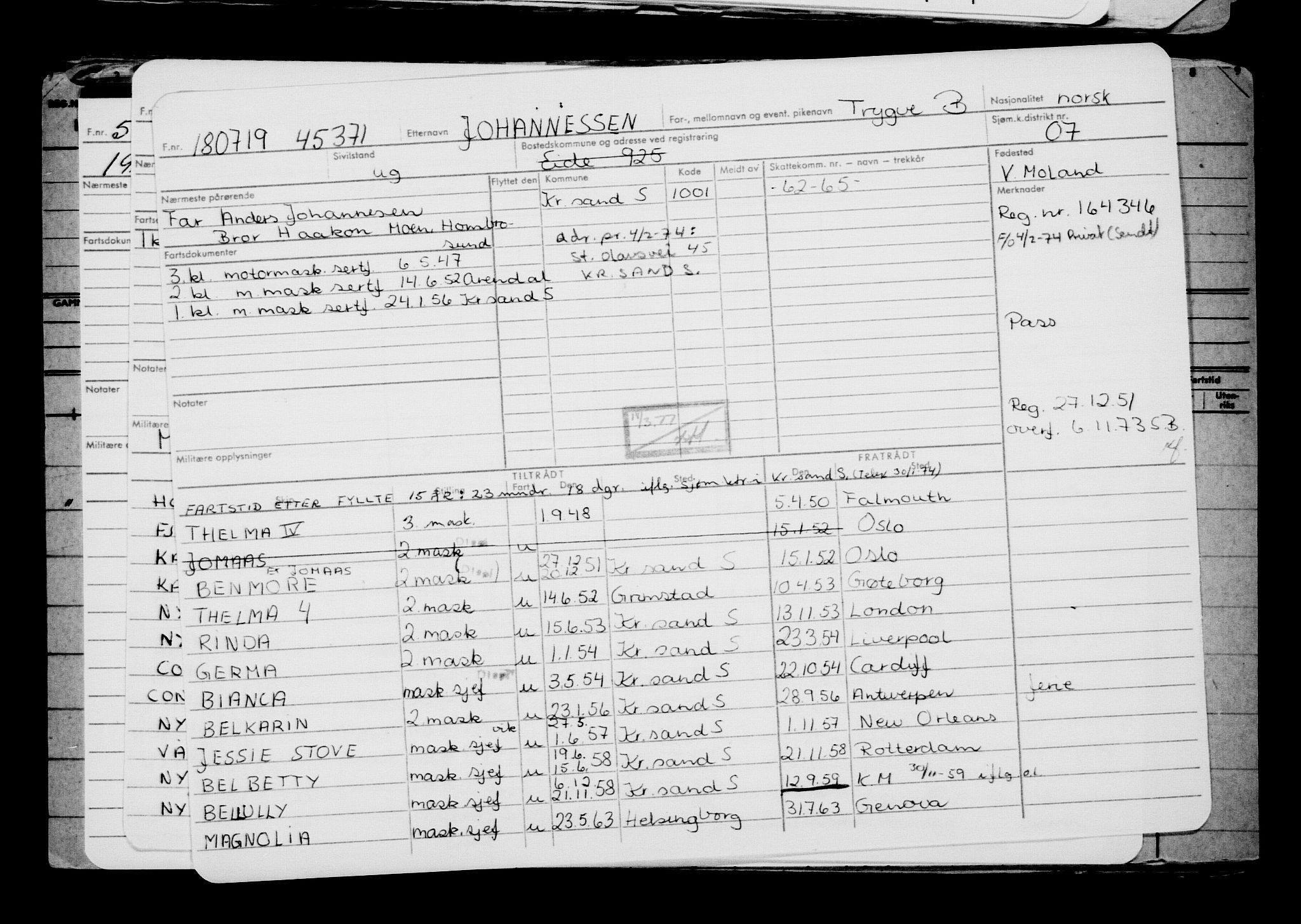 Direktoratet for sjømenn, AV/RA-S-3545/G/Gb/L0170: Hovedkort, 1919, p. 319