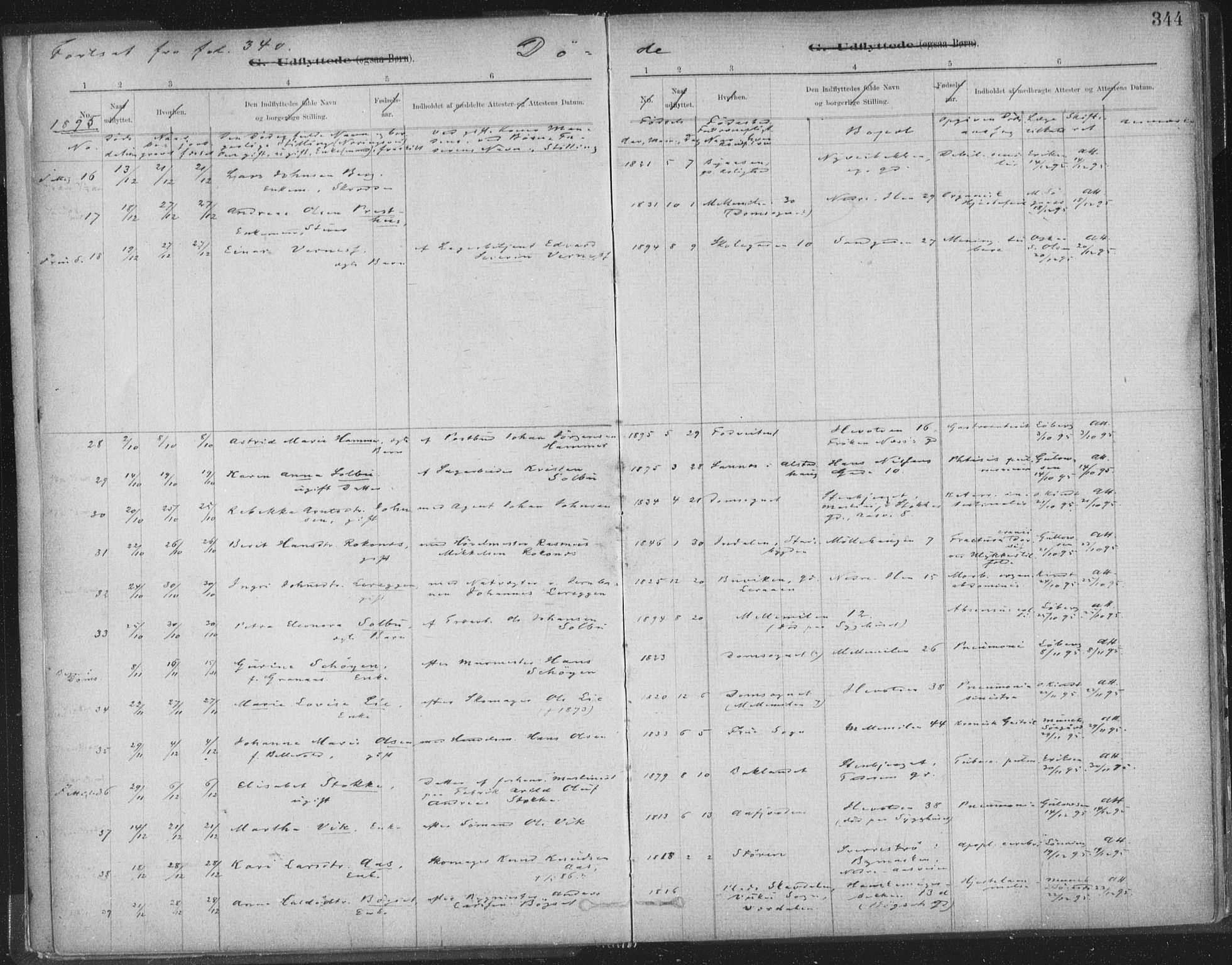 Ministerialprotokoller, klokkerbøker og fødselsregistre - Sør-Trøndelag, AV/SAT-A-1456/603/L0163: Parish register (official) no. 603A02, 1879-1895, p. 344