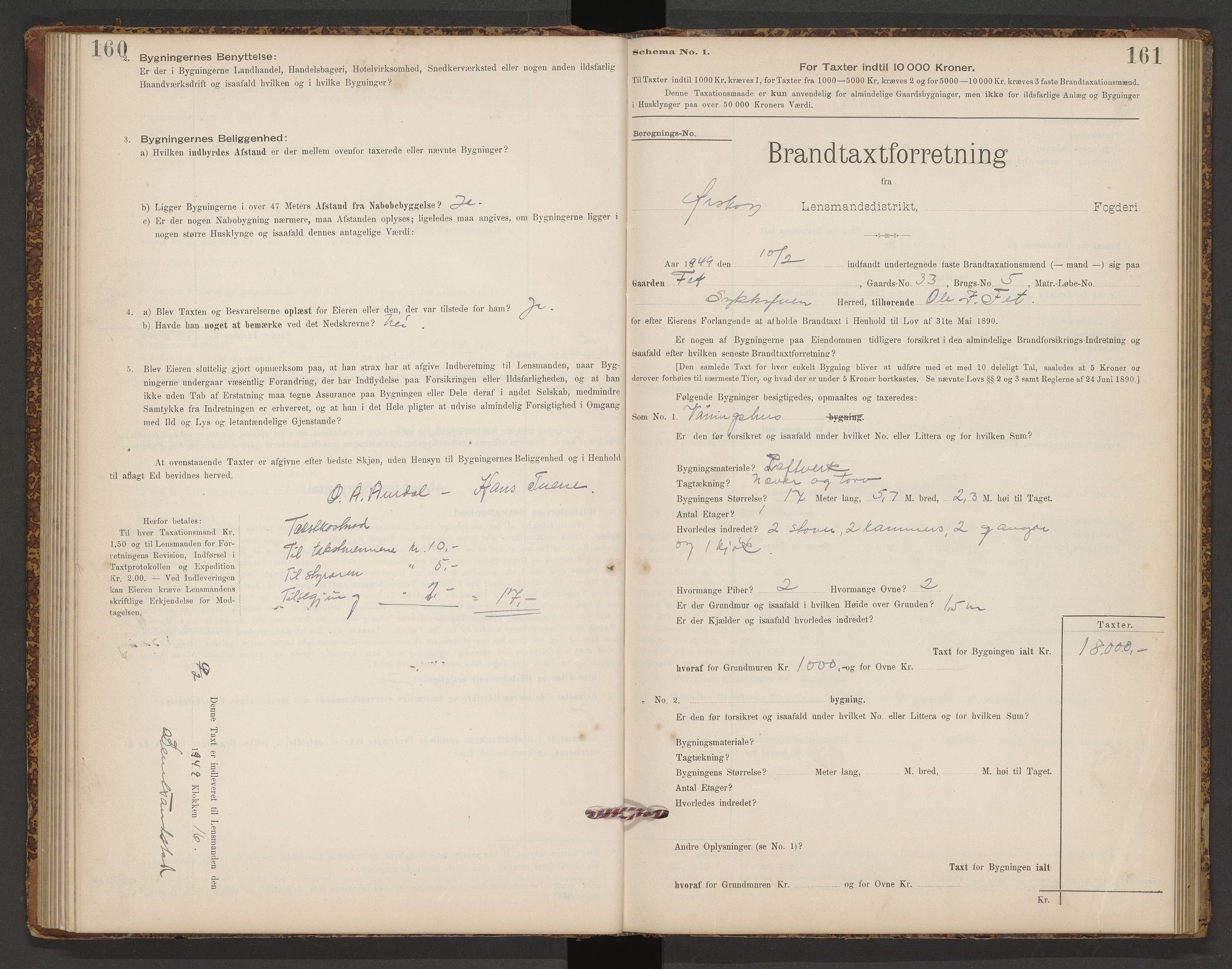 Norges Brannkasse Ørskog, SAT/A-5493/Fb/L0001: Branntakstprotokoll, 1921-1949, p. 160-161