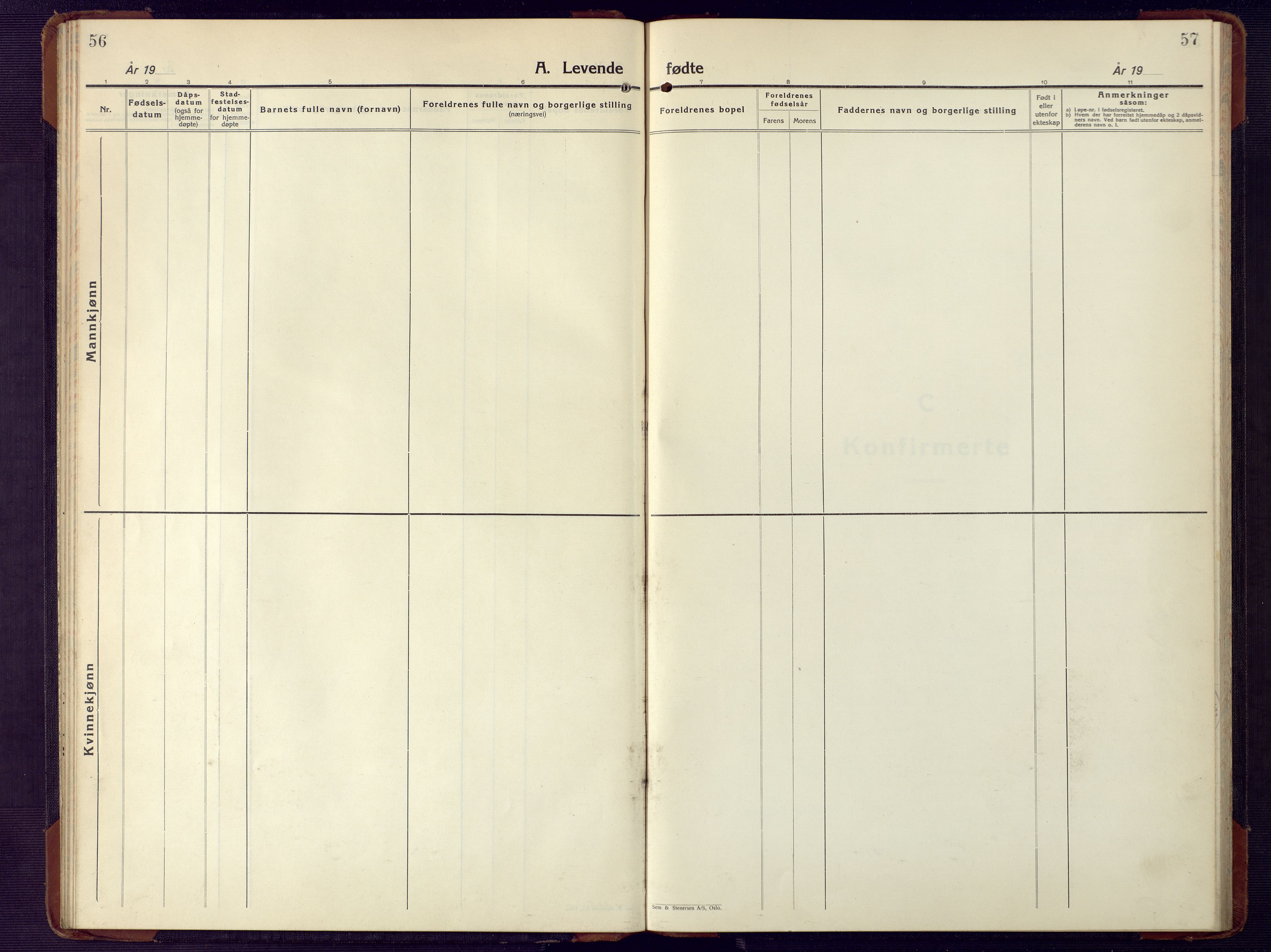 Nord-Audnedal sokneprestkontor, AV/SAK-1111-0032/F/Fb/Fba/L0006: Parish register (copy) no. B 6, 1929-1946, p. 56-57