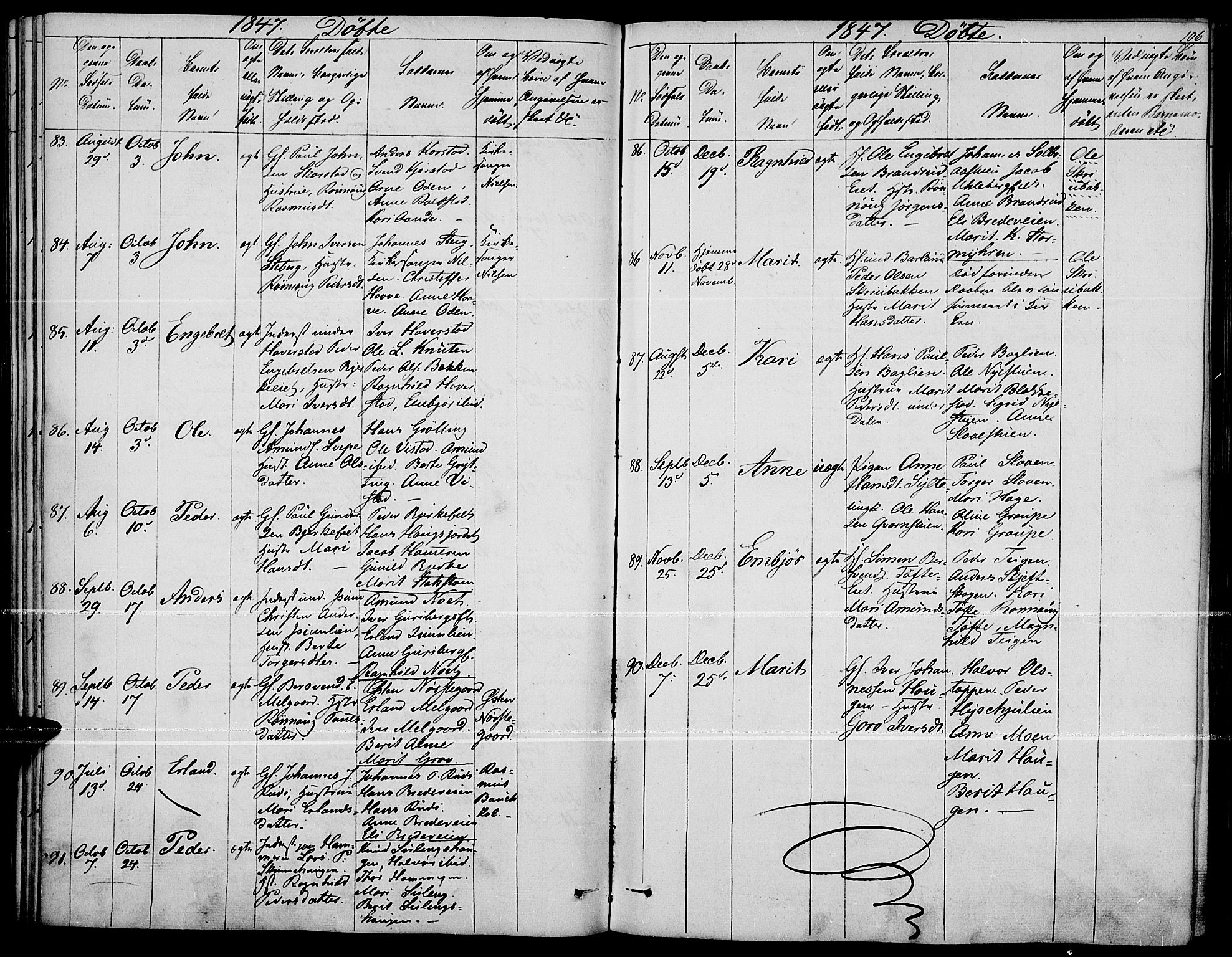 Fron prestekontor, AV/SAH-PREST-078/H/Ha/Haa/L0004: Parish register (official) no. 4, 1839-1848, p. 106