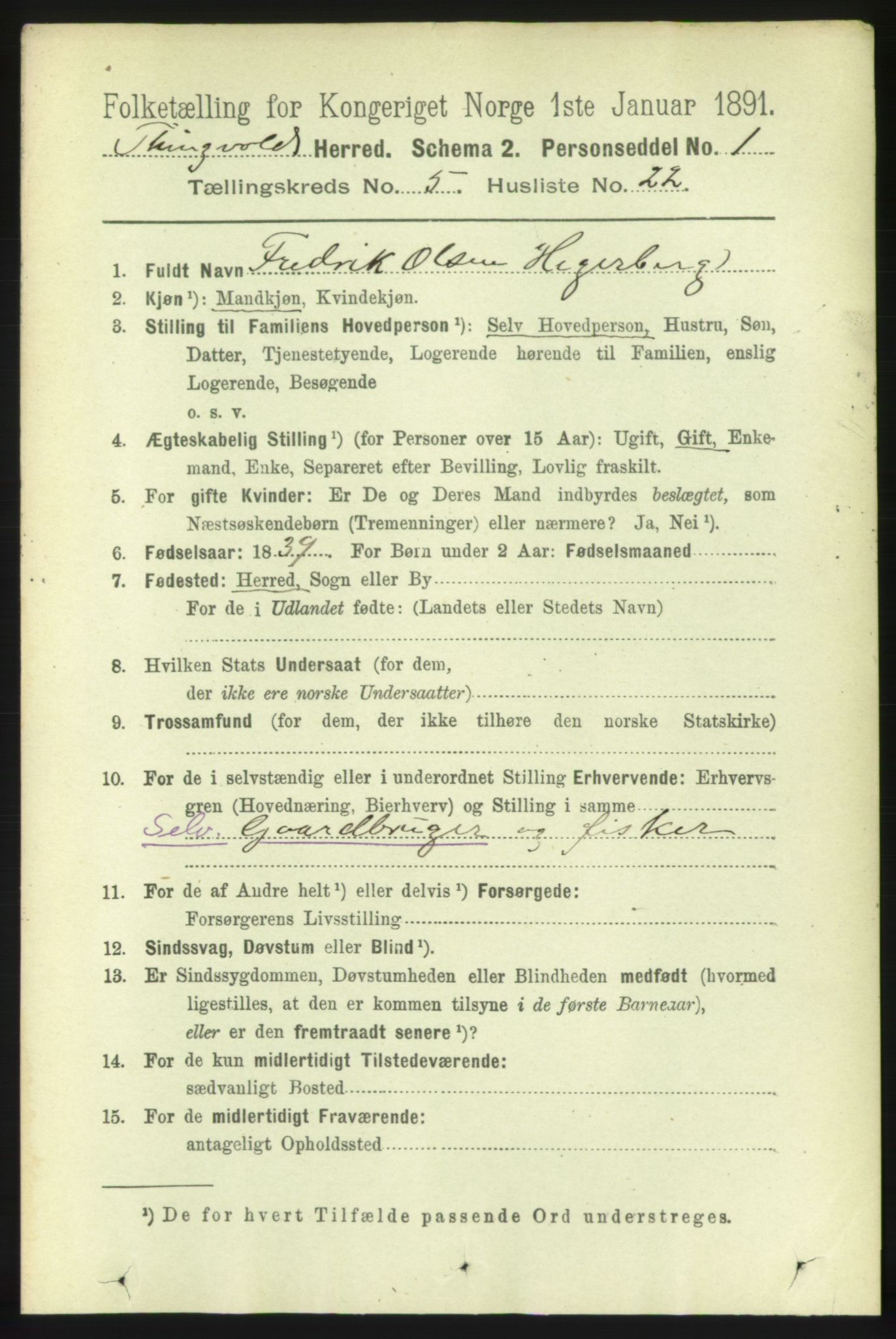 RA, 1891 census for 1560 Tingvoll, 1891, p. 2197