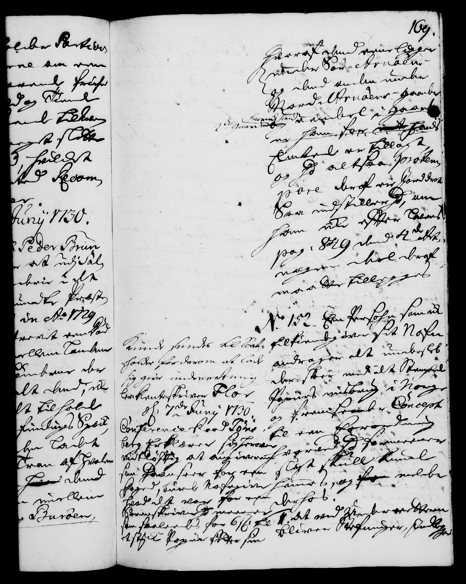 Rentekammeret, Kammerkanselliet, AV/RA-EA-3111/G/Gh/Gha/L0012: Norsk ekstraktmemorialprotokoll (merket RK 53.57), 1730, p. 169