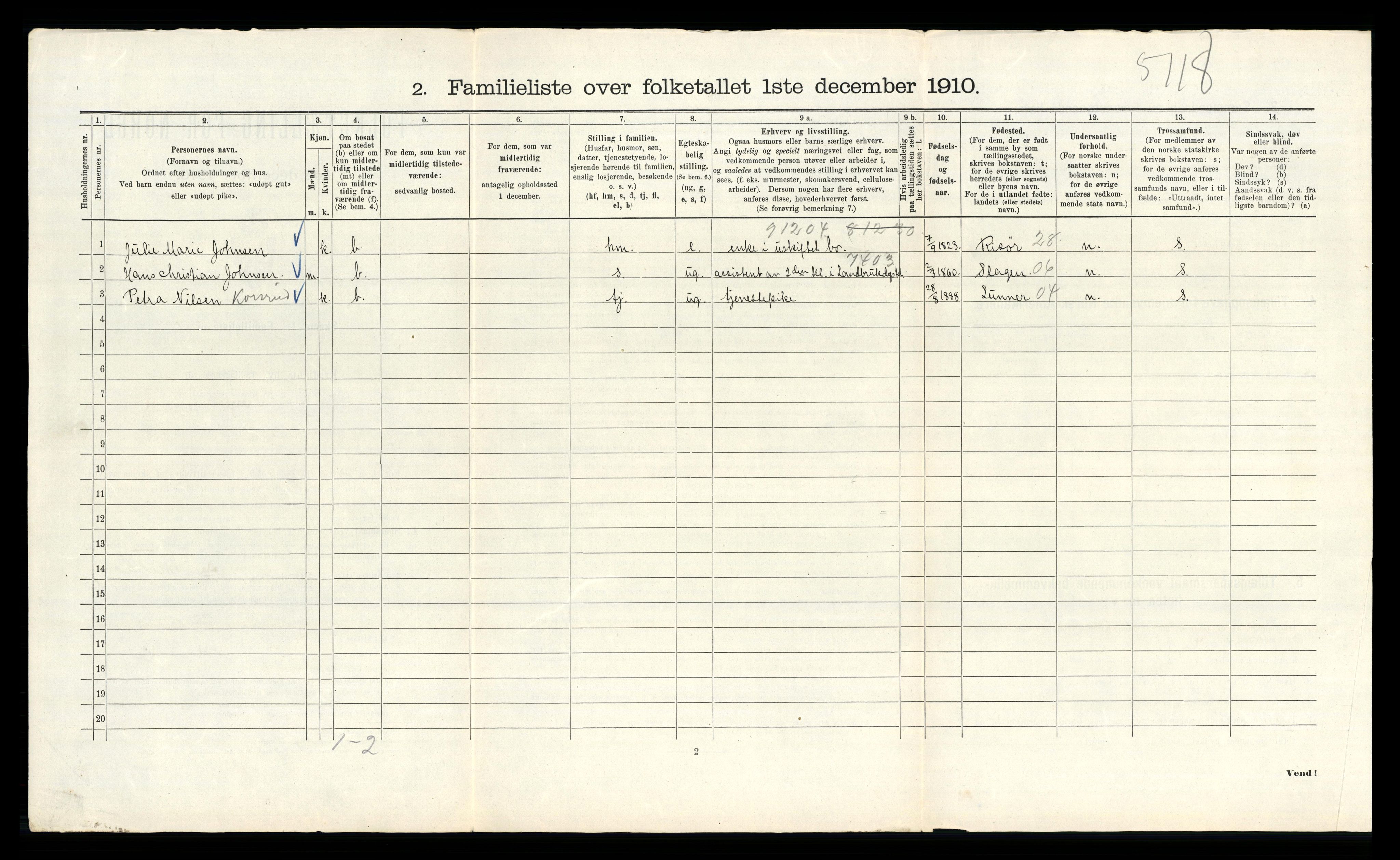 RA, 1910 census for Kristiania, 1910, p. 119704