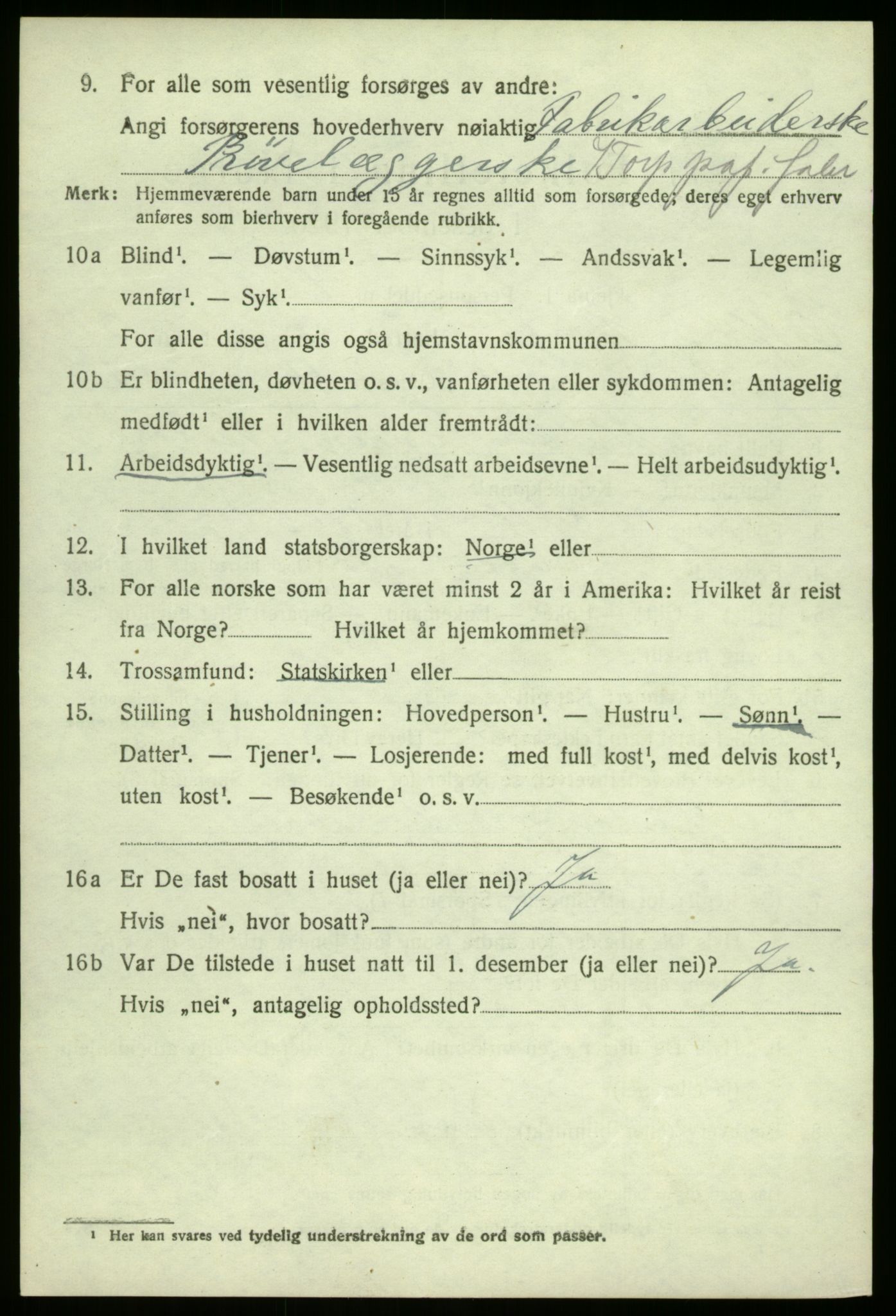 SAO, 1920 census for Borge, 1920, p. 3432