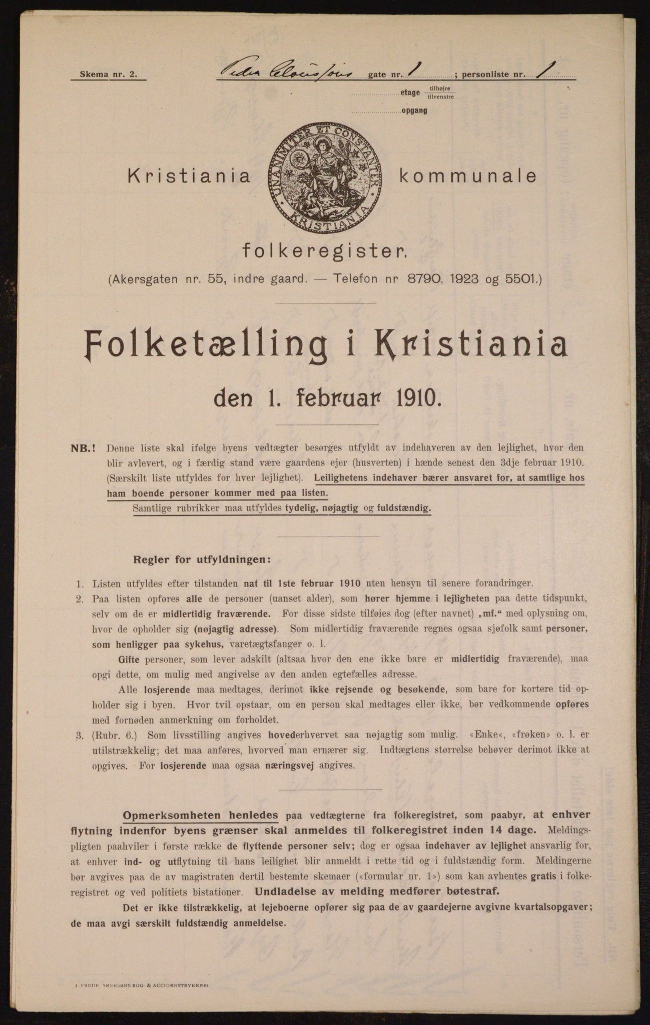 OBA, Municipal Census 1910 for Kristiania, 1910, p. 75656