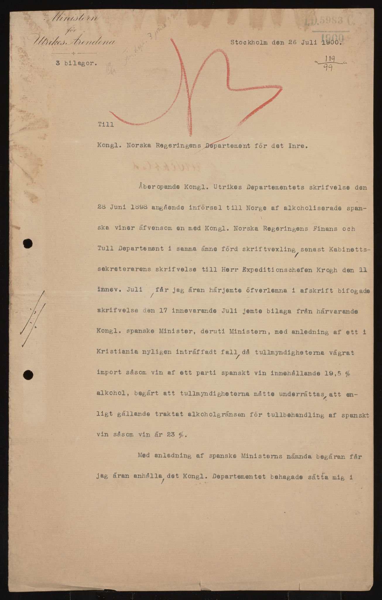 Utenriksdepartementet, AV/RA-S-2259, 1873-1919, p. 1103