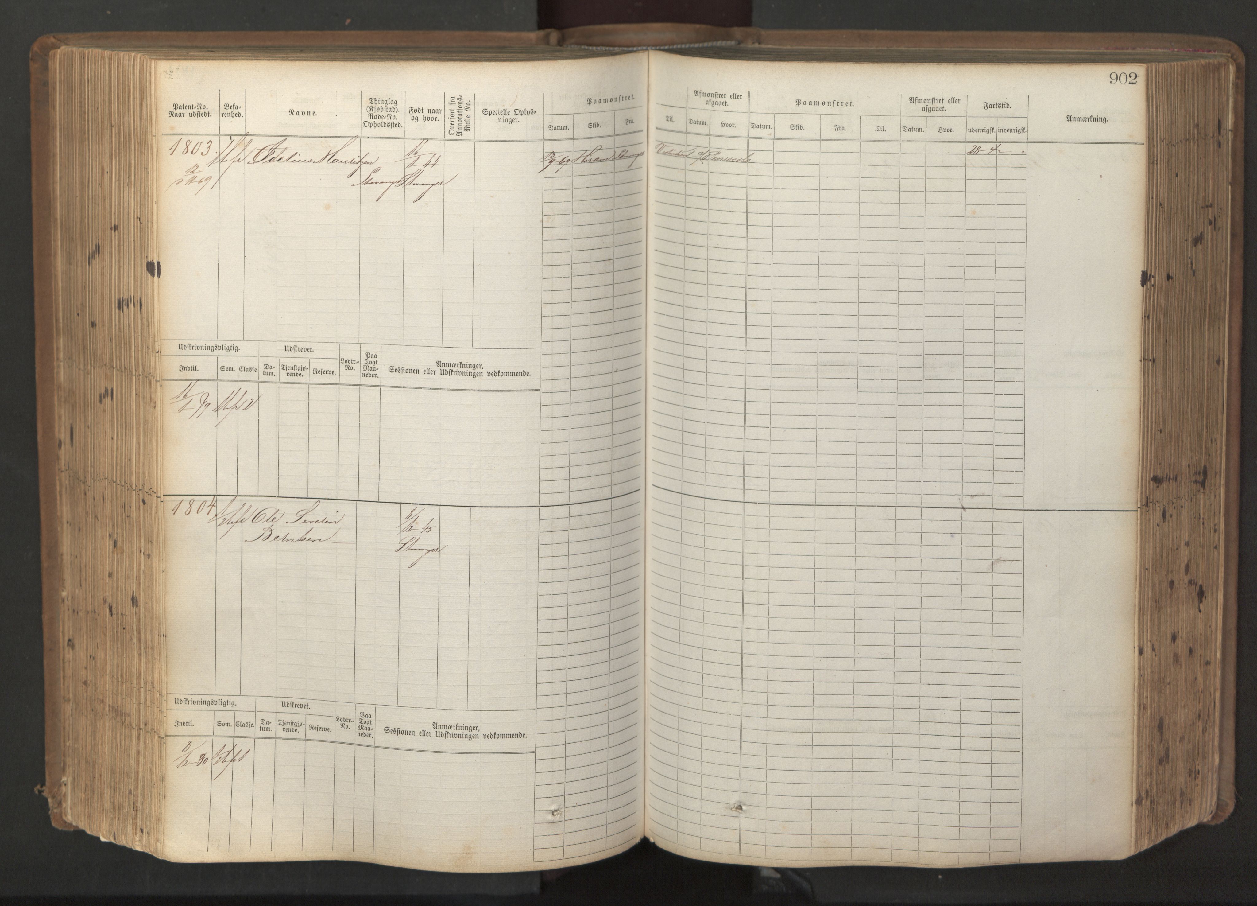 Stavanger sjømannskontor, AV/SAST-A-102006/F/Fb/Fbb/L0017: Sjøfartshovedrulle patnentnr. 1203-2402 (dublett), 1869, p. 305