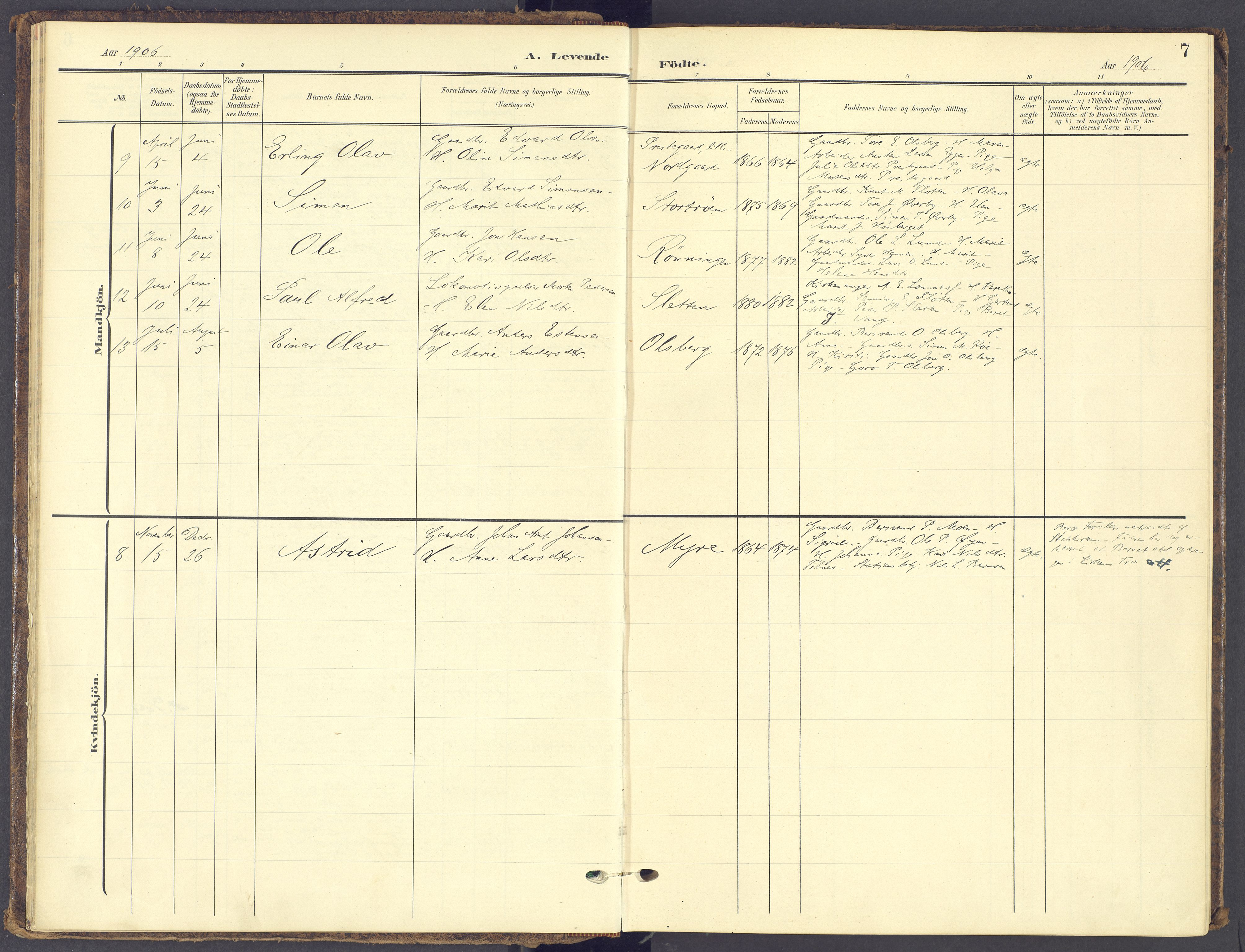 Tynset prestekontor, AV/SAH-PREST-058/H/Ha/Haa/L0028: Parish register (official) no. 28, 1902-1929, p. 7