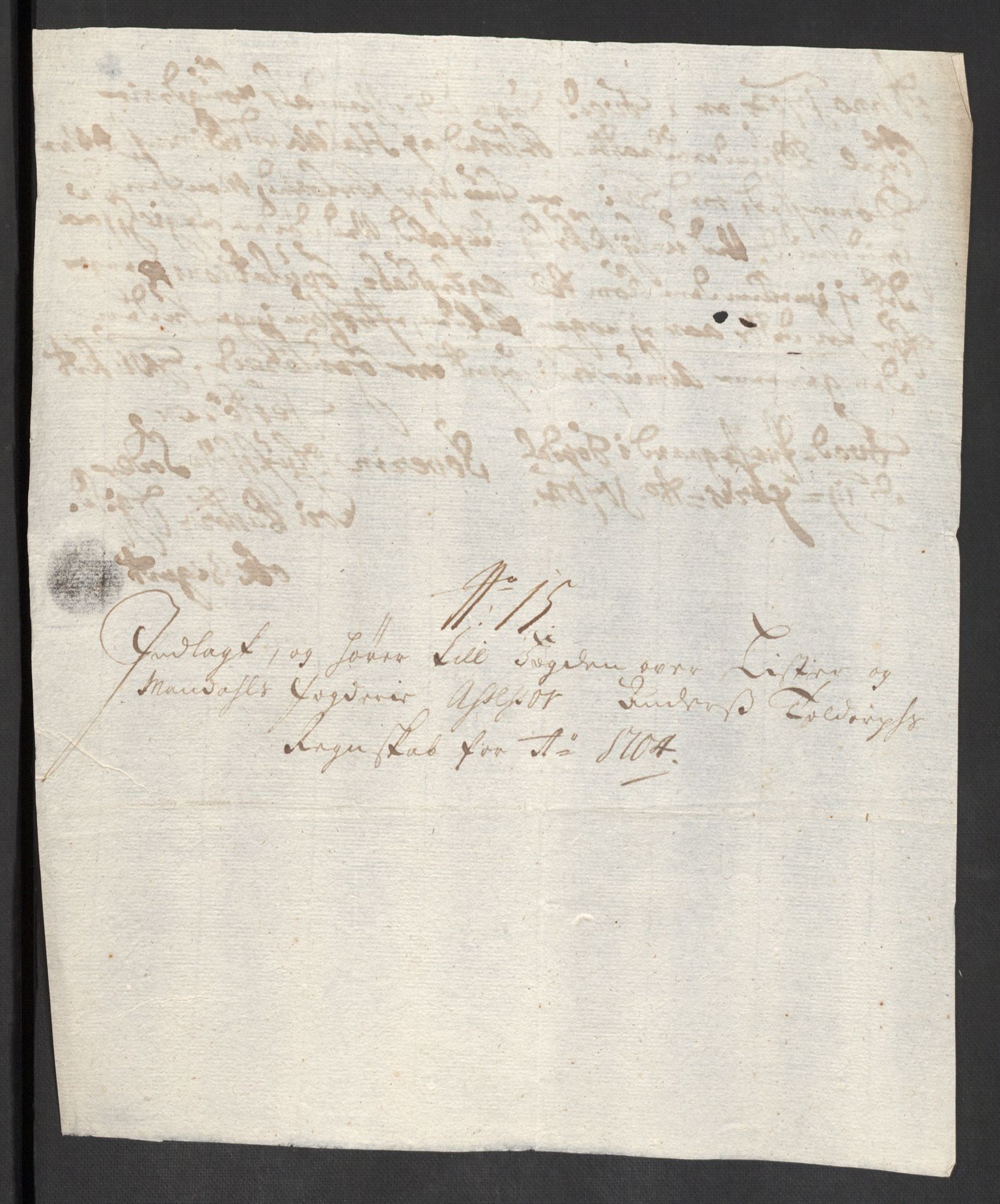 Rentekammeret inntil 1814, Reviderte regnskaper, Fogderegnskap, RA/EA-4092/R43/L2550: Fogderegnskap Lista og Mandal, 1703-1704, p. 298