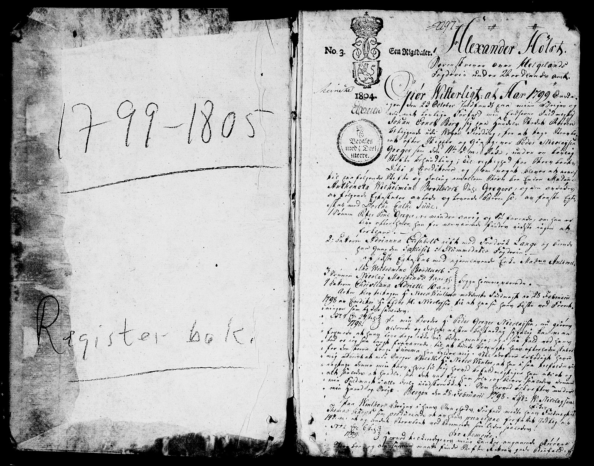 Helgeland sorenskriveri, AV/SAT-A-0004/3/3A/L0077: Skifteprotokoll 22, 1799-1805, p. 0b-1a