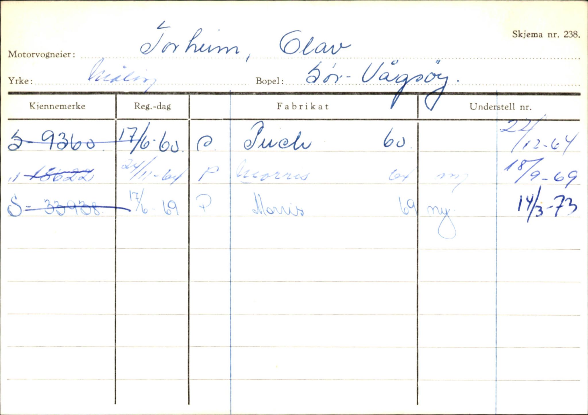 Statens vegvesen, Sogn og Fjordane vegkontor, AV/SAB-A-5301/4/F/L0145: Registerkort Vågsøy S-Å. Årdal I-P, 1945-1975, p. 495