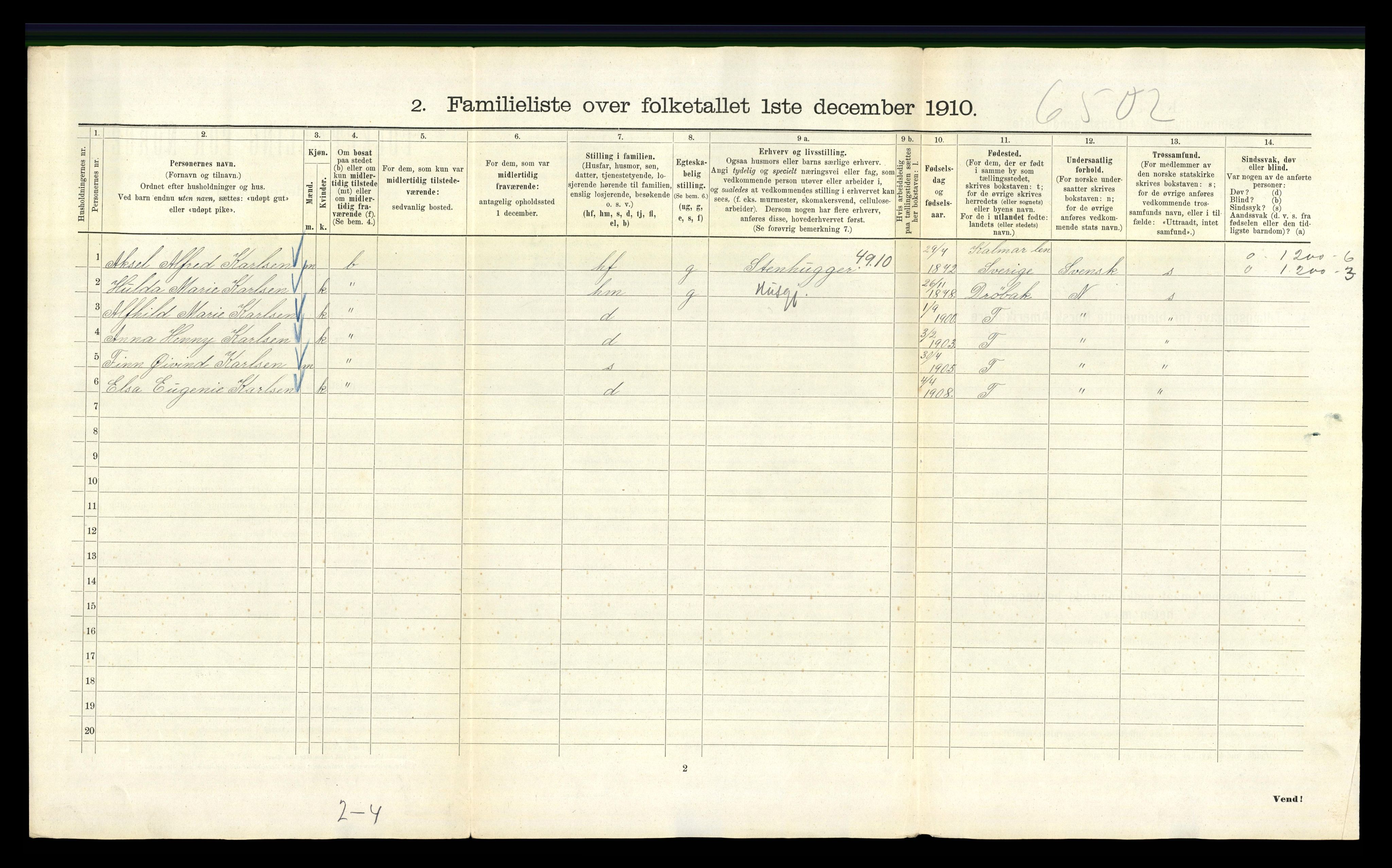 RA, 1910 census for Kristiania, 1910, p. 21240