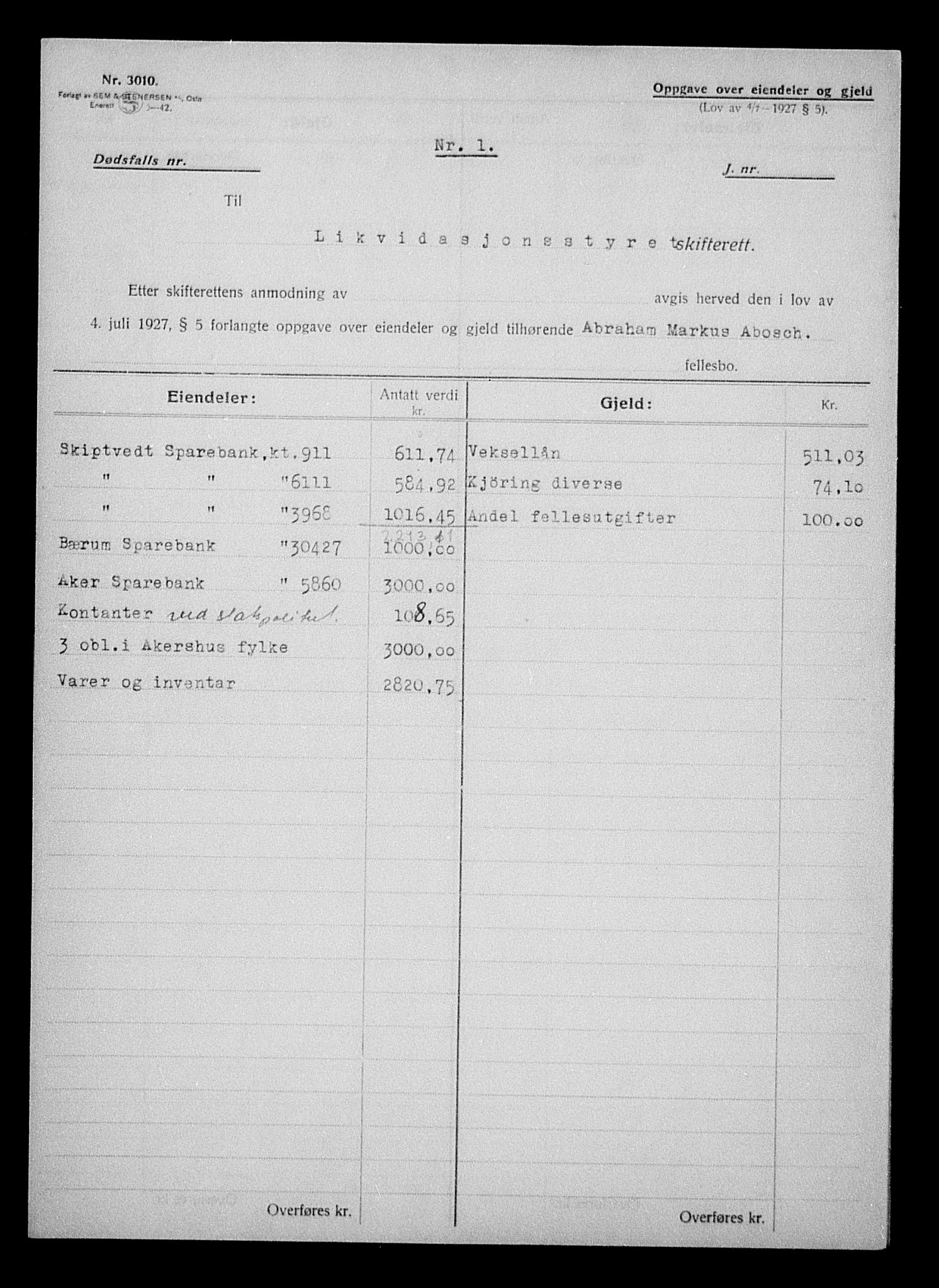 Justisdepartementet, Tilbakeføringskontoret for inndratte formuer, AV/RA-S-1564/H/Hc/Hcd/L0989: --, 1945-1947, p. 266