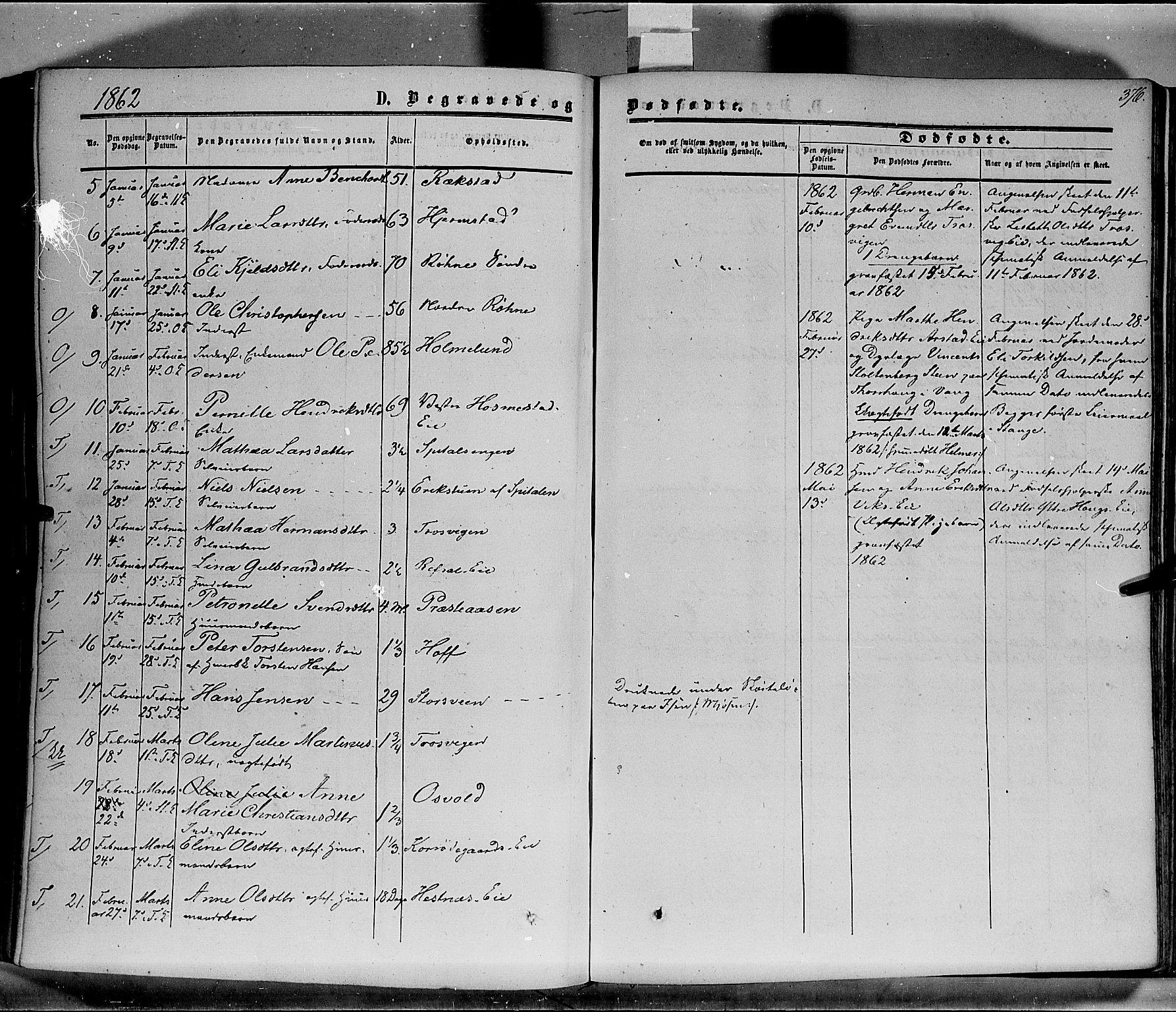 Stange prestekontor, AV/SAH-PREST-002/K/L0012: Parish register (official) no. 12, 1852-1862, p. 376