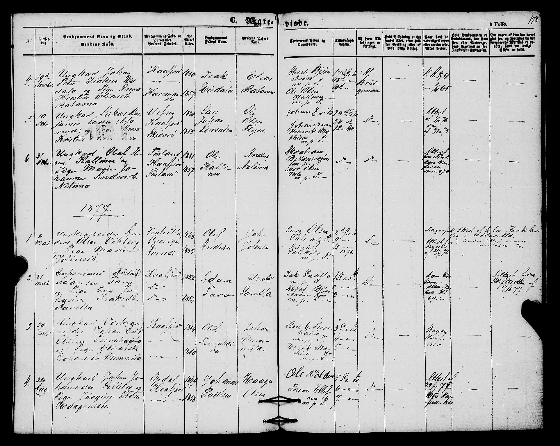 Alta sokneprestkontor, AV/SATØ-S-1338/H/Ha/L0004.kirke: Parish register (official) no. 4, 1858-1880, p. 178