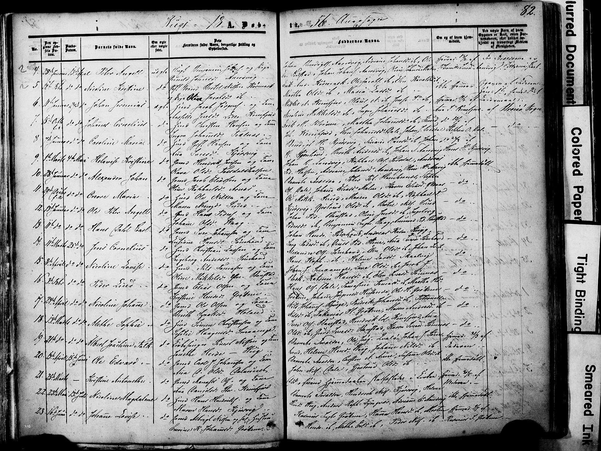 Ministerialprotokoller, klokkerbøker og fødselsregistre - Nordland, AV/SAT-A-1459/812/L0176: Parish register (official) no. 812A05, 1834-1874, p. 82